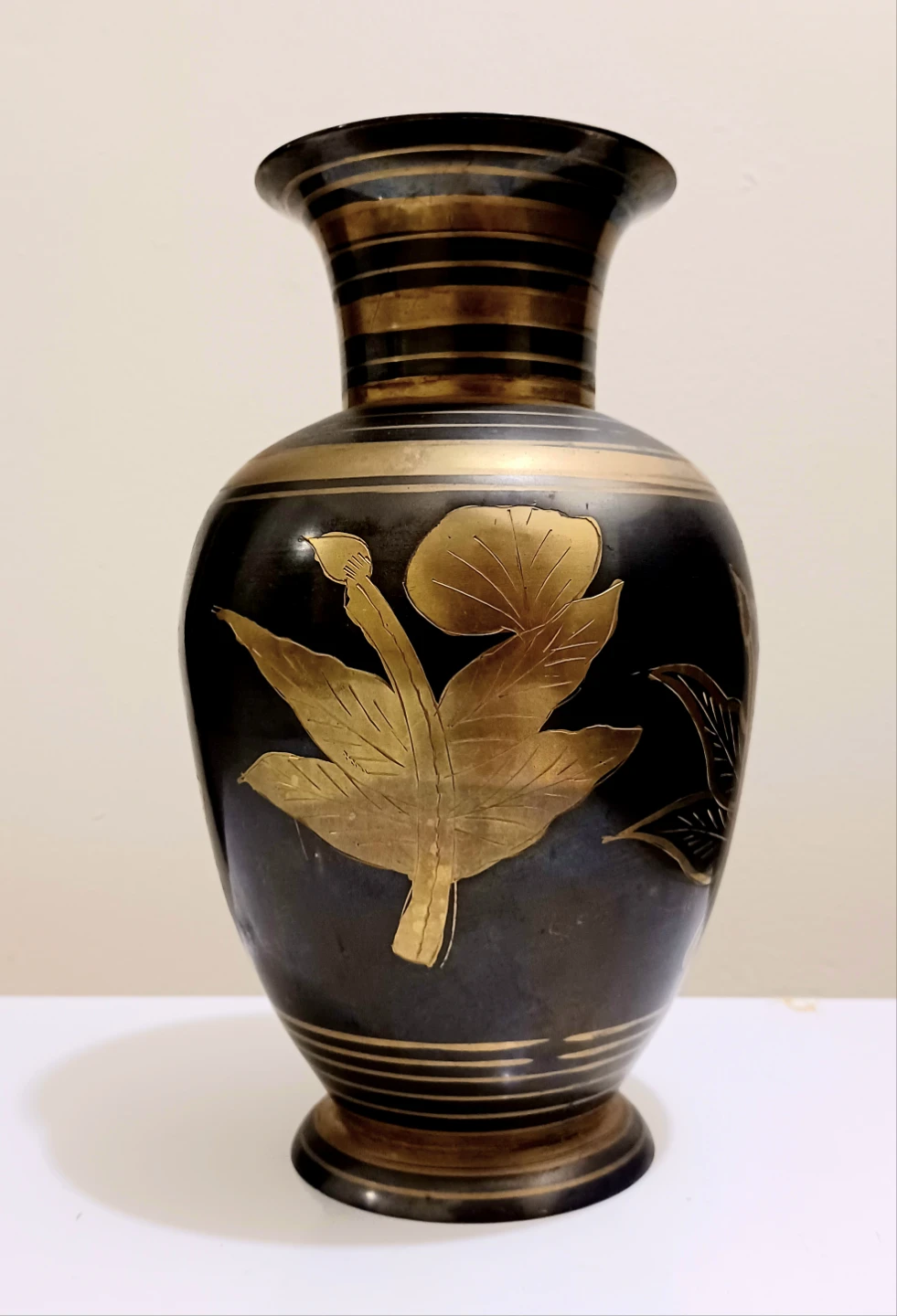 Handmade Etched Brass Vase - photo 3