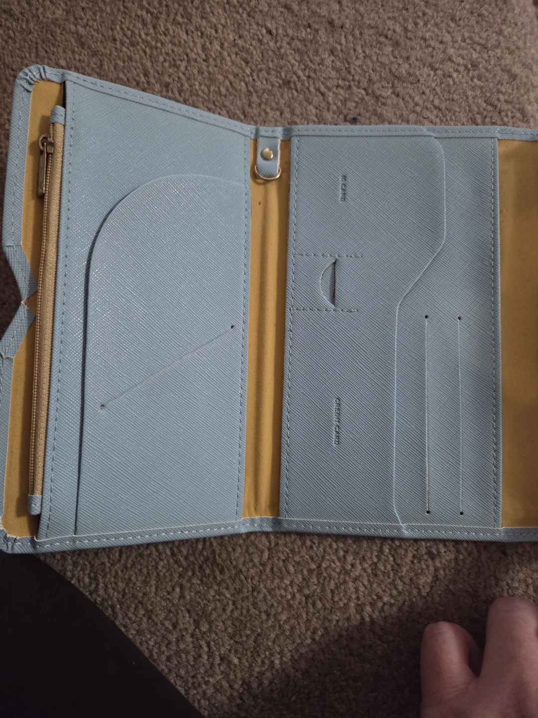 Light Blue Faux Leather Wallet/Organizer - photo 2