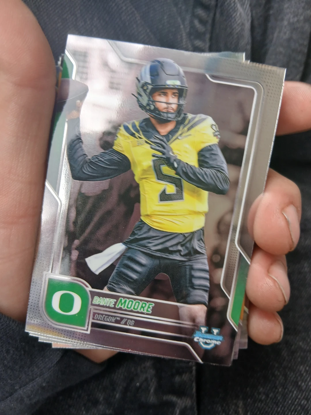 Dante Moore Oregon Ducks Chrome Football Card