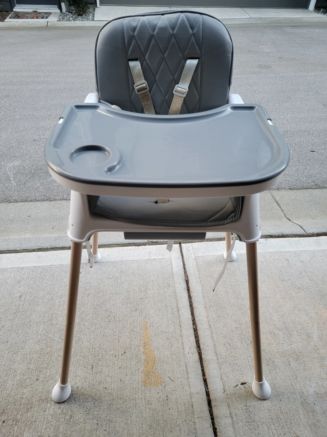 Grey High Chair with Tray