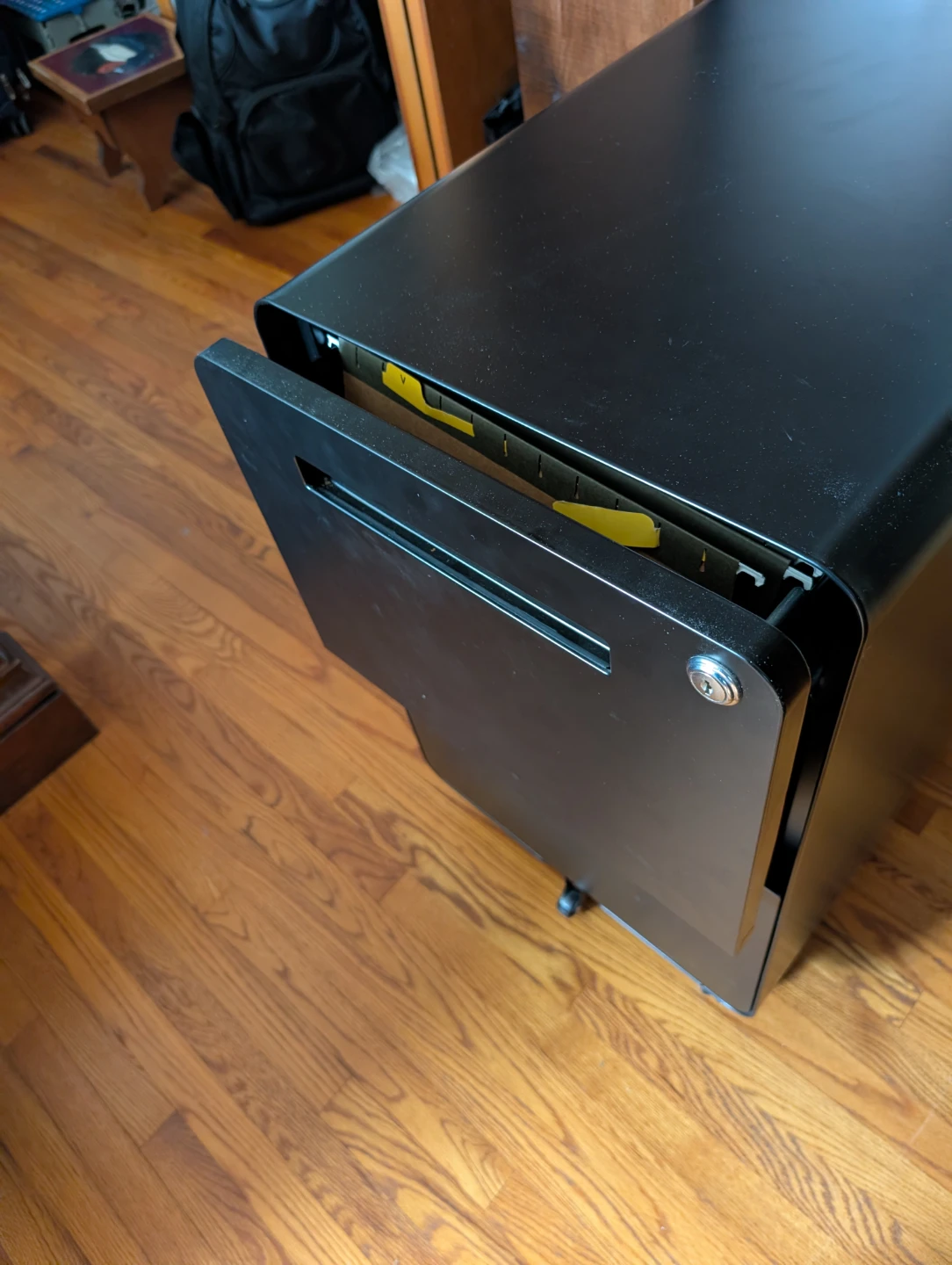 Black 2-Drawer Mobile Filing Cabinet - photo 2