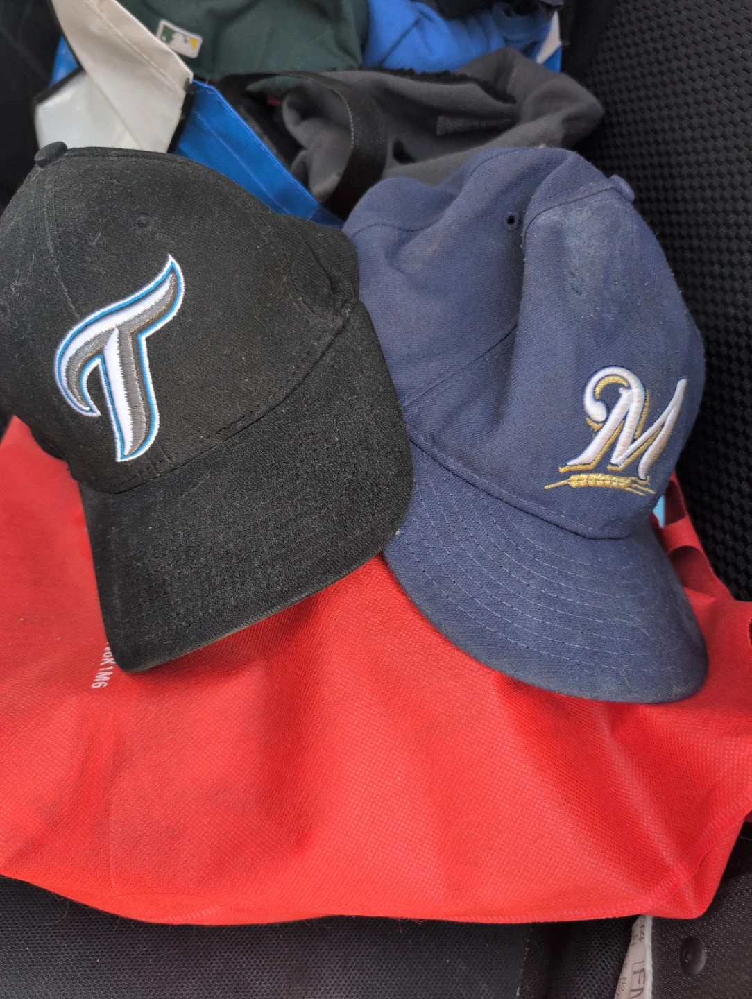 Two Baseball Caps: Toronto Blue Jays & Milwaukee Brewers