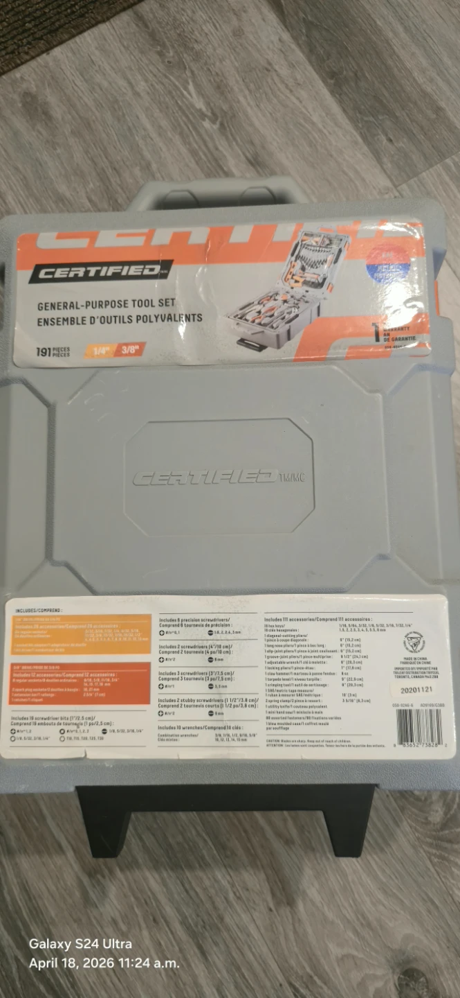 CERTIFIED General-Purpose Tool Set - 191 Pieces - photo 4