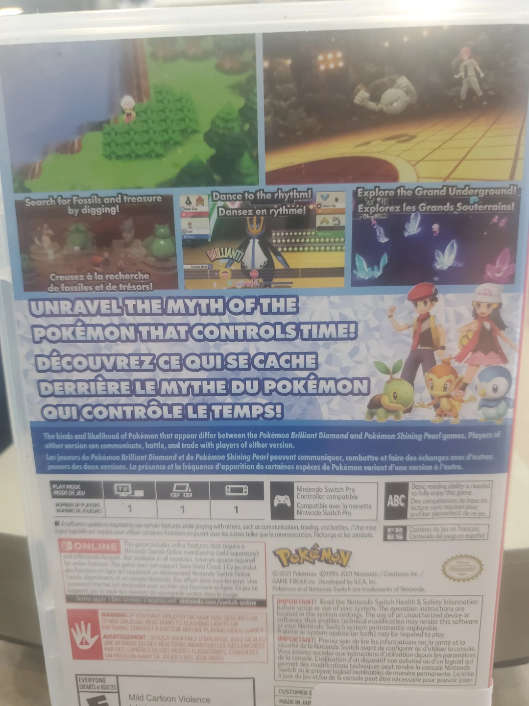 Nintendo Switch Pokemon Brilliant Diamond Game - photo 2