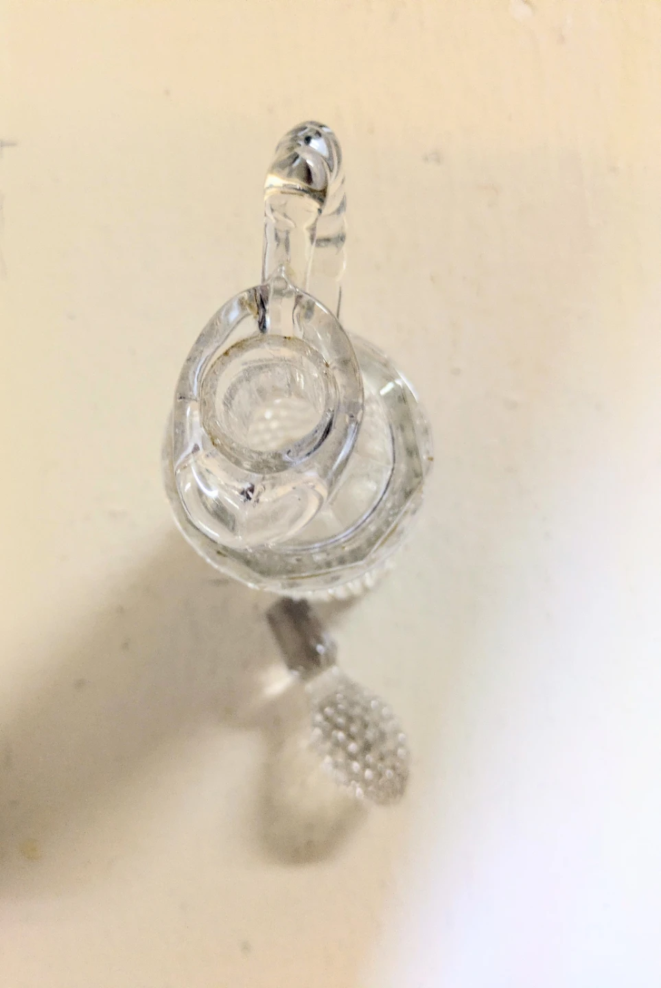 1890's Clear Hobnail Glass Bottle with Stopper - photo 2