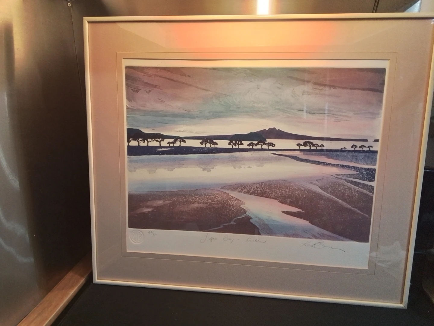 'Judges Bay - Auckland' by Karl Simm, LE 42/80 26.25x22.5"