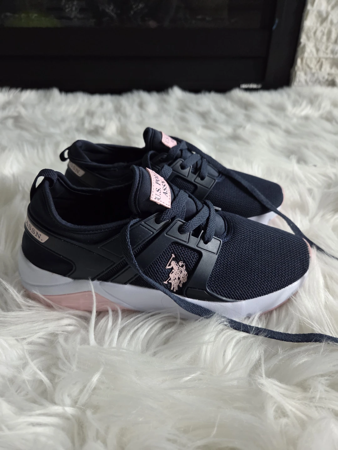 U.S. Polo Assn. Women's Navy Blue & Pink Sneakers - photo 2