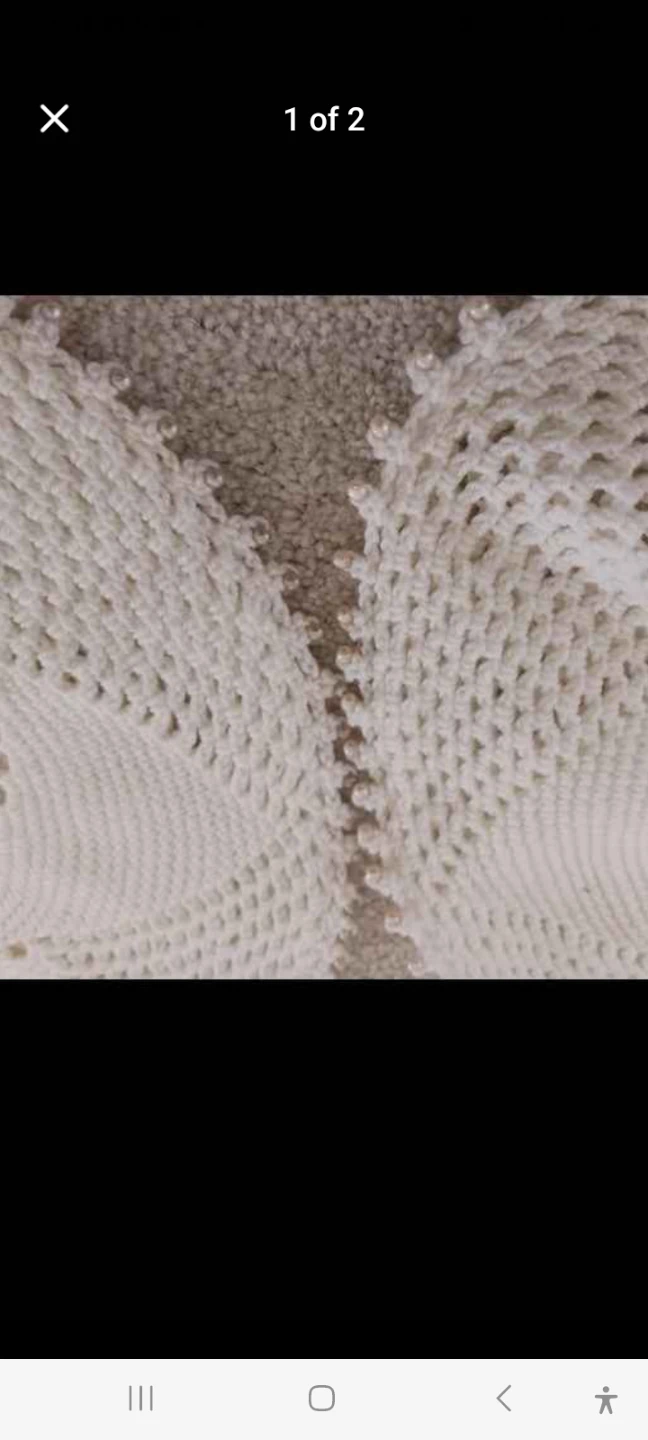 Set of 2 White Crochet Doilies - photo 2