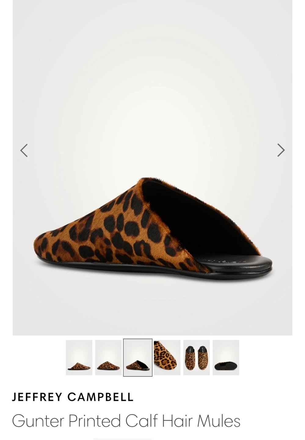 Jeffrey Campbell Gunter Printed Calf Hair Mules - Brand new! - photo 2