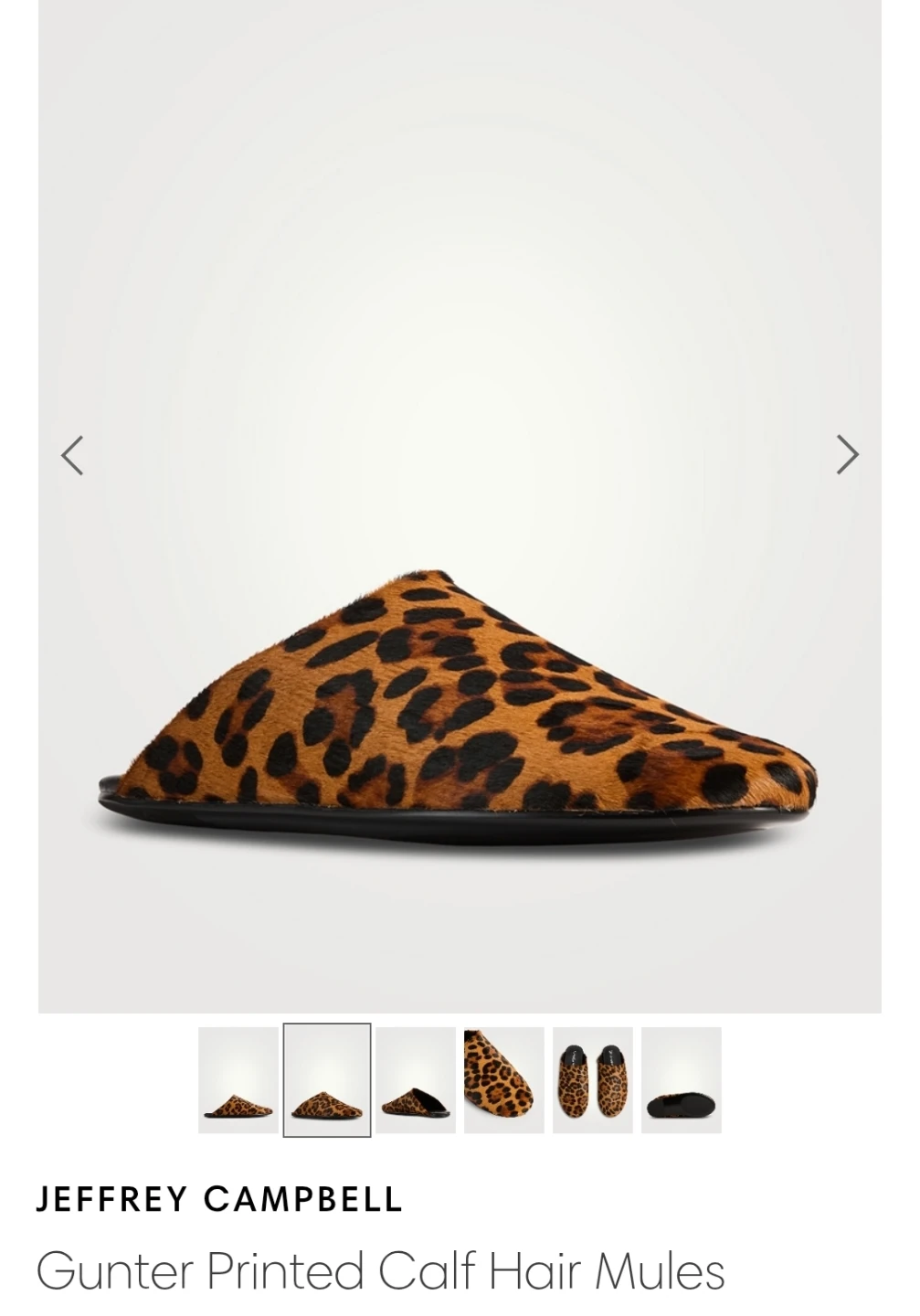 Jeffrey Campbell Gunter Printed Calf Hair Mules - Brand new! - photo 3