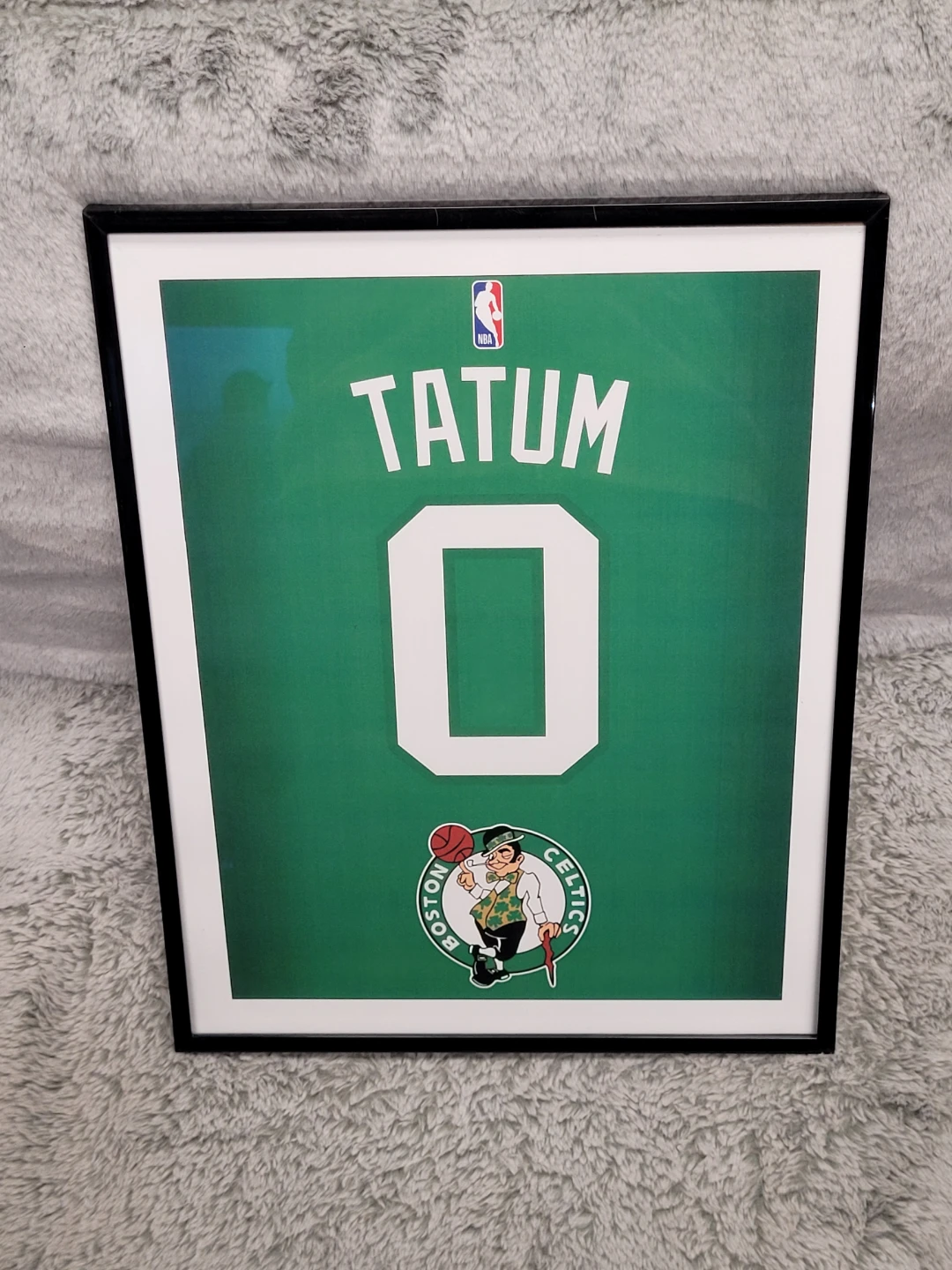 Framed Jayson Tatum Boston Celtics #0 Jersey