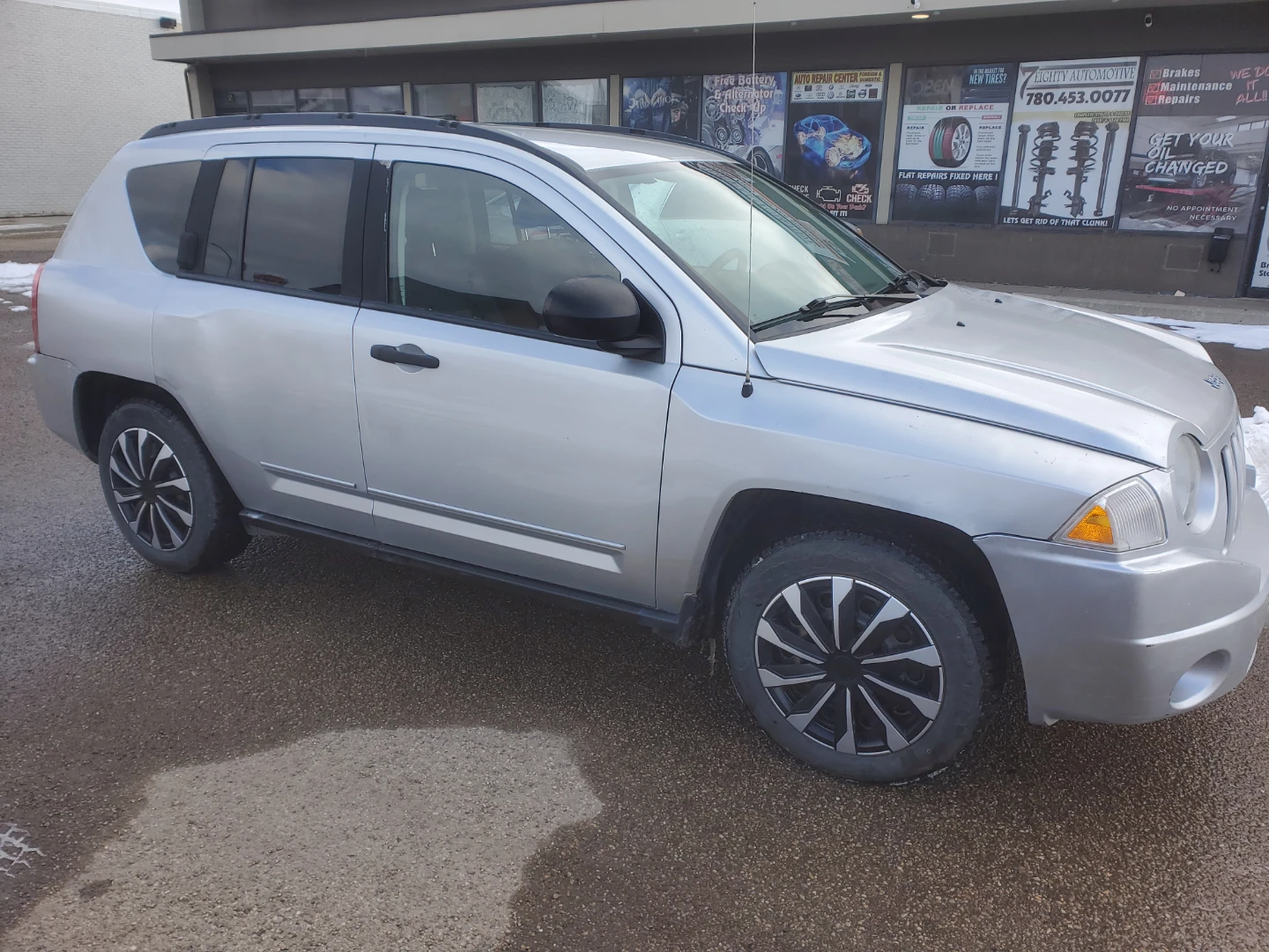 Silver Jeep Compass SUV