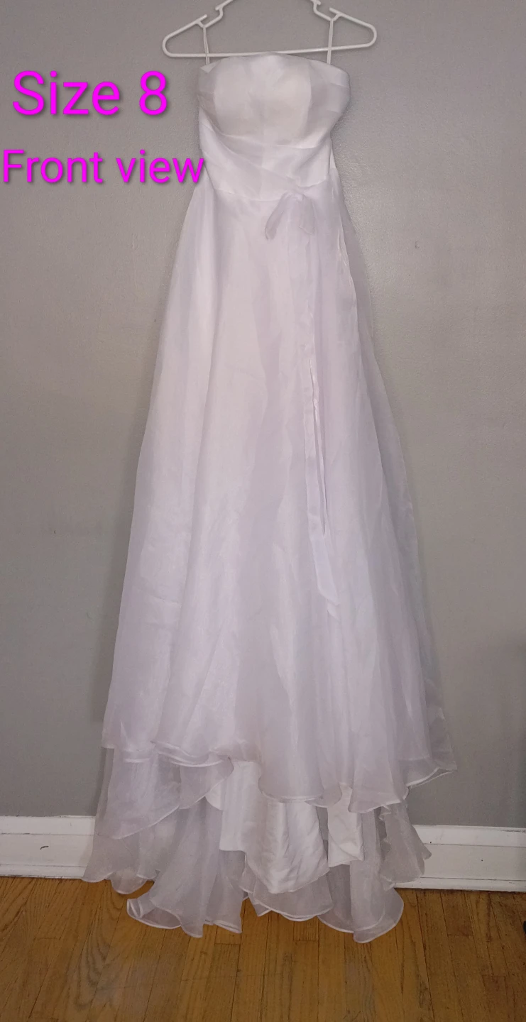 Lovely Size 8 Strapless Corset Back,Tulle Wedding Gown w Train - photo 2