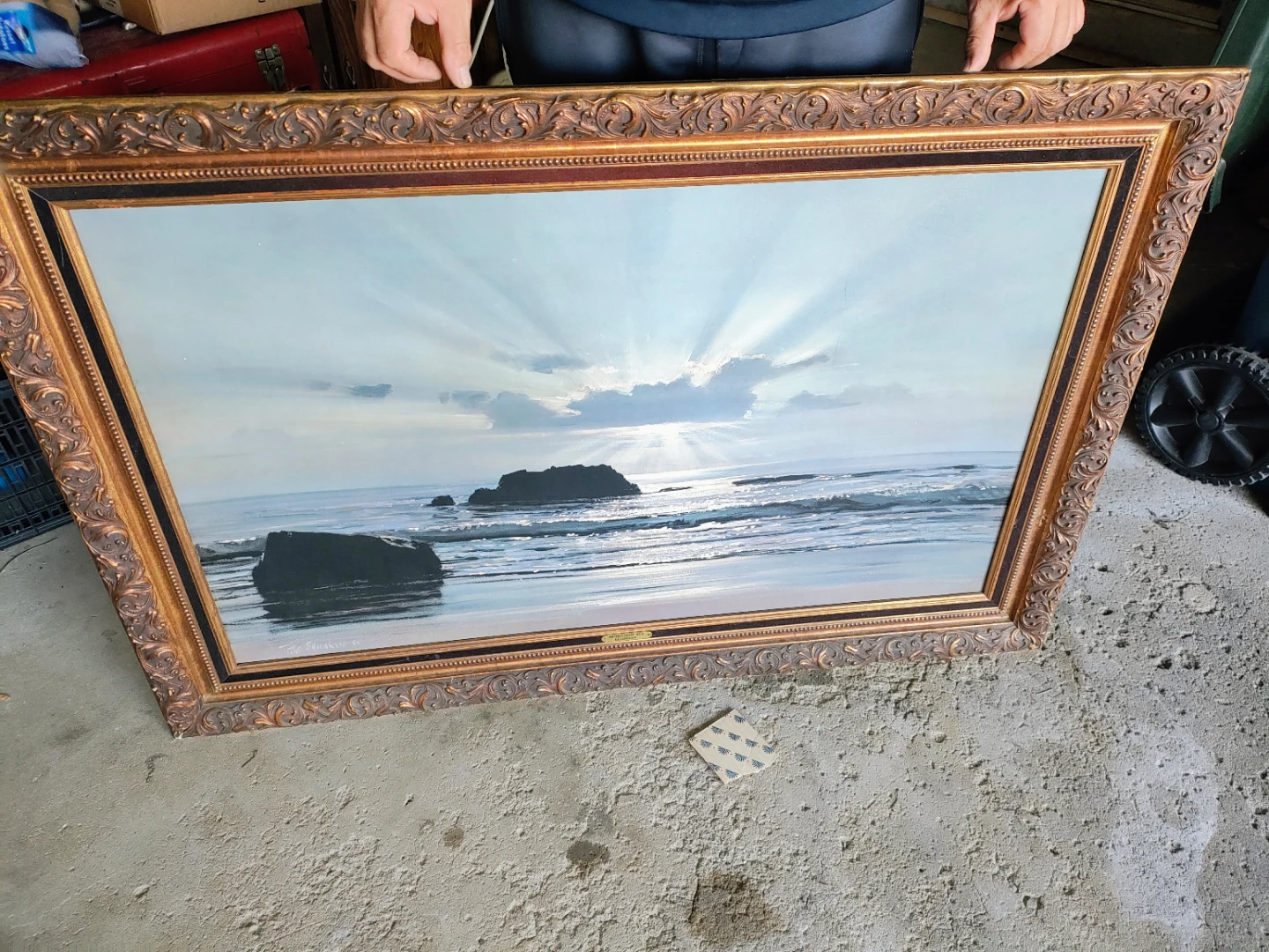 Ellenshaw "Moonlight Sea" Framed artwork 47X31