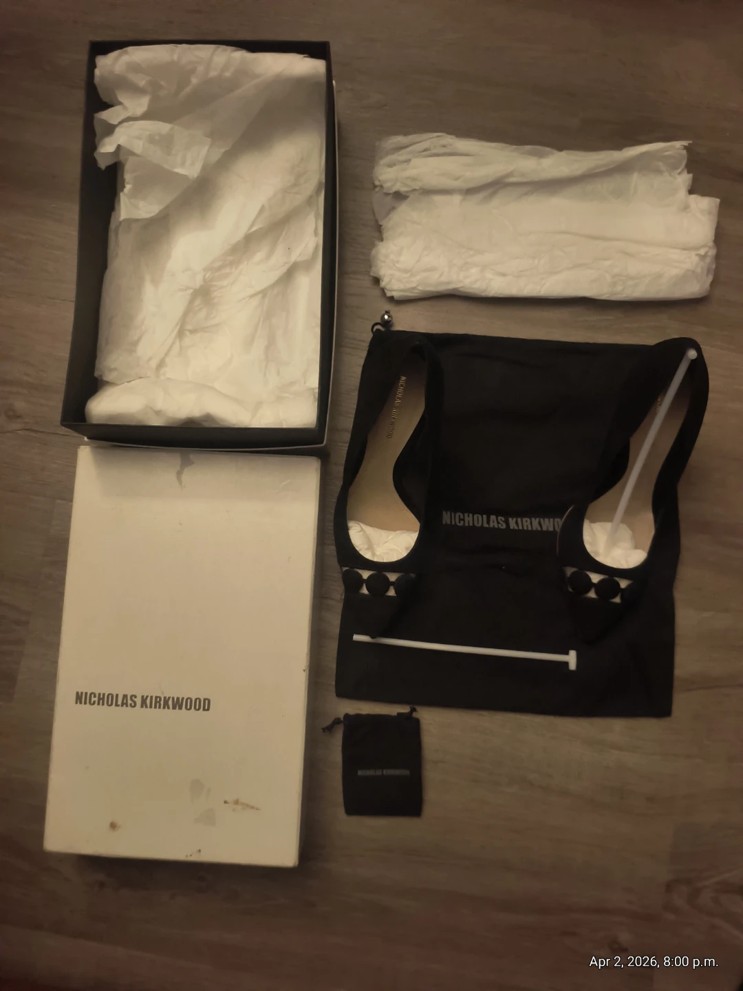 Nicholas Kirkwood Black Suede Heels - Size 37 - photo 4
