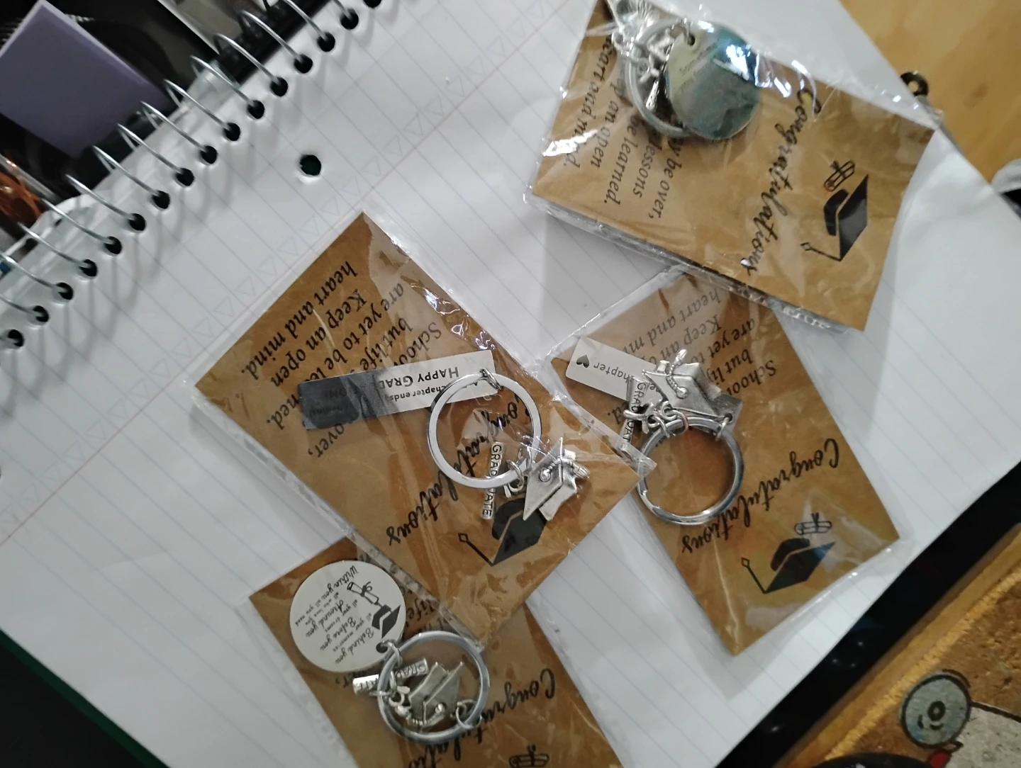 Graduation Keychain Set - Congratulations Gift
