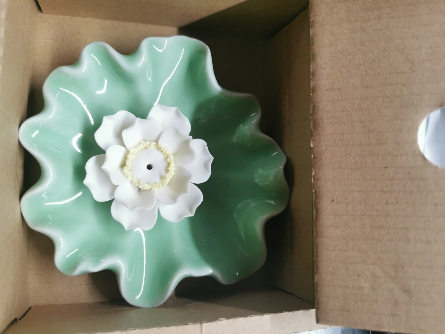 Ceramic Lotus Incense Holder