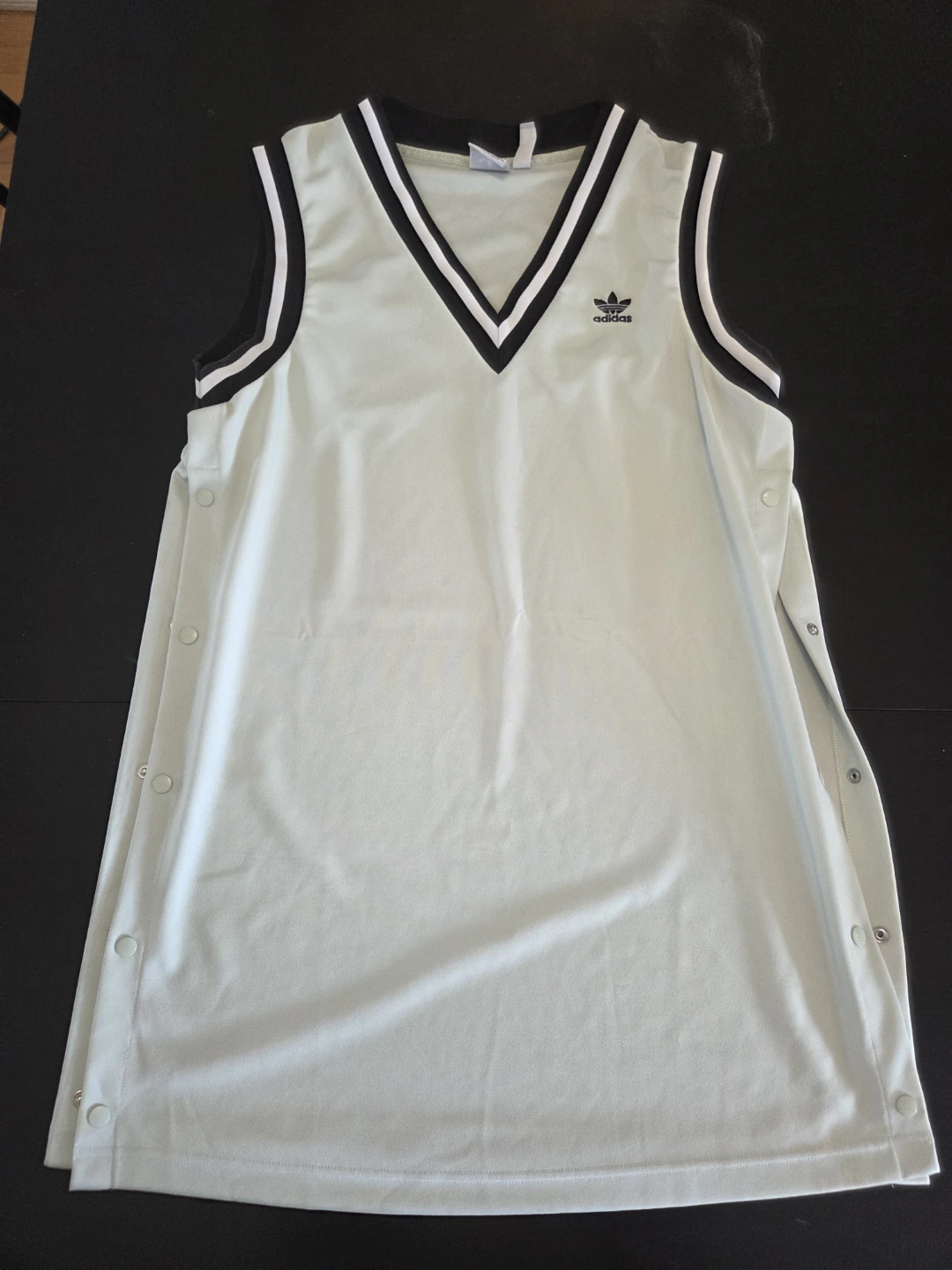 Adidas Sleeveless V-Neck Vest Dress Light Blue - photo 2