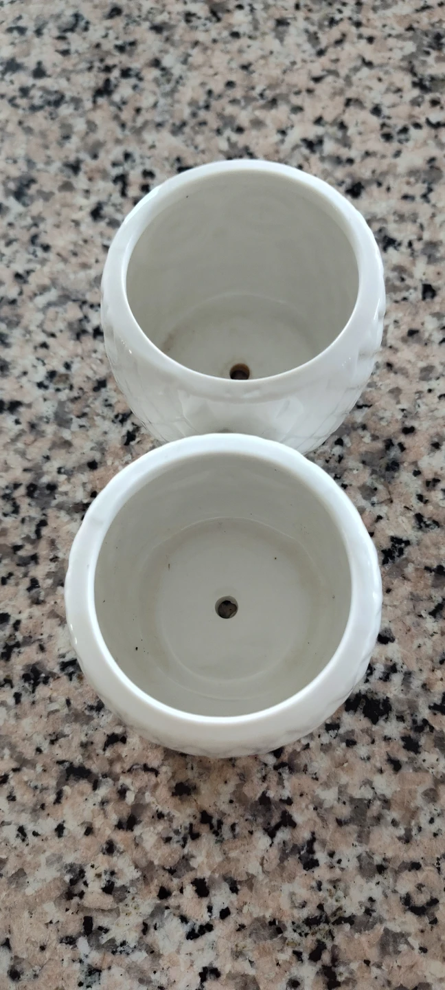 White Ceramic Owl Planter Pot - Set of 3 - photo 4