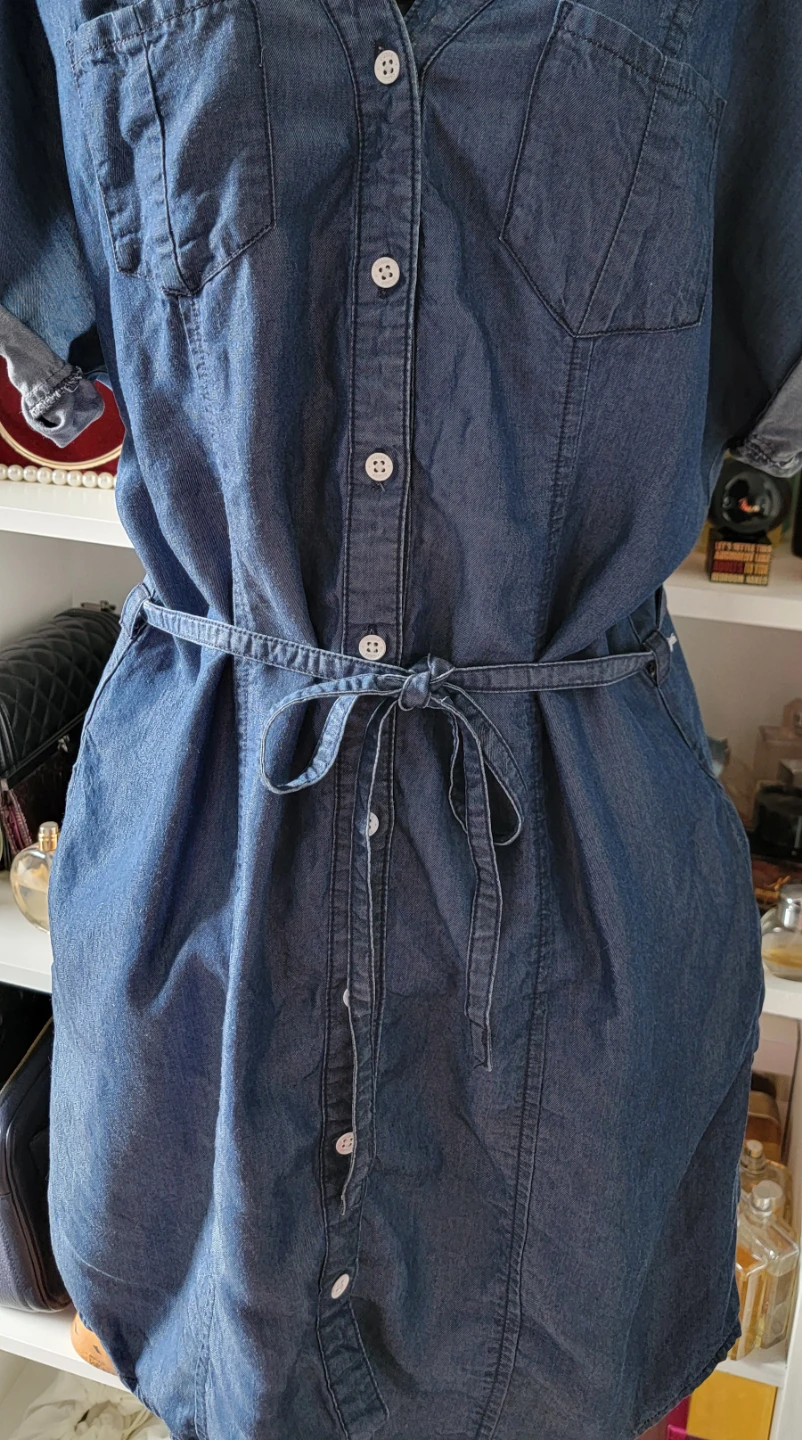 🌱 Guess Denim Shirt Dress