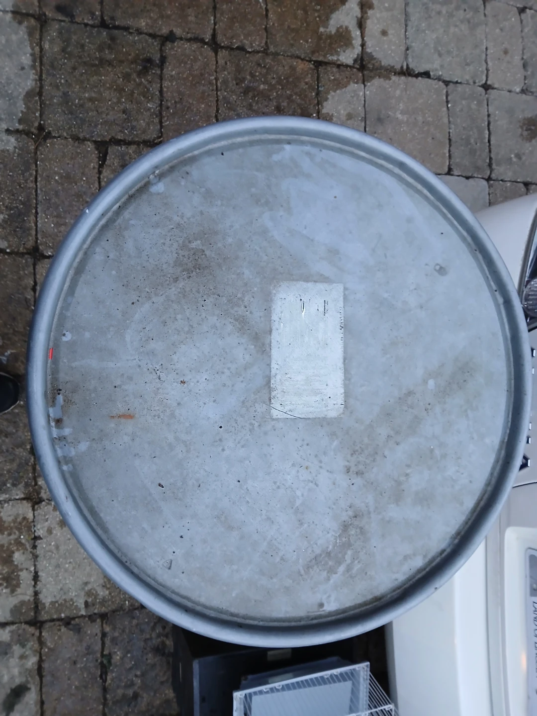 Blue Metal Barrel with Lid - photo 2
