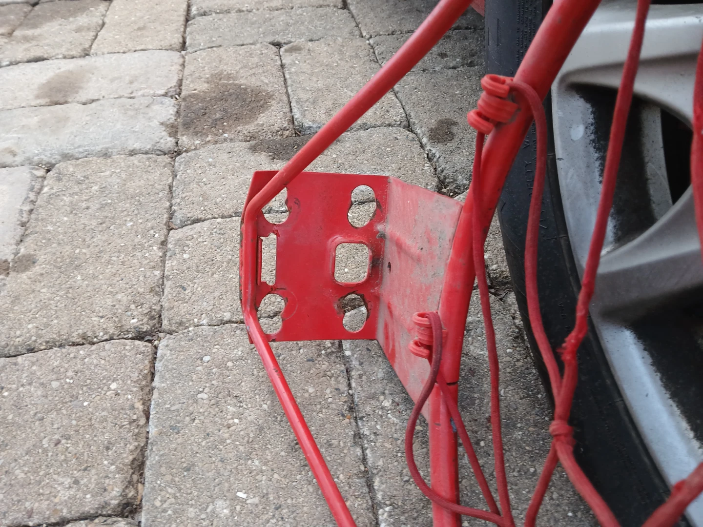Red Metal Basketball Hoop with Net - photo 3