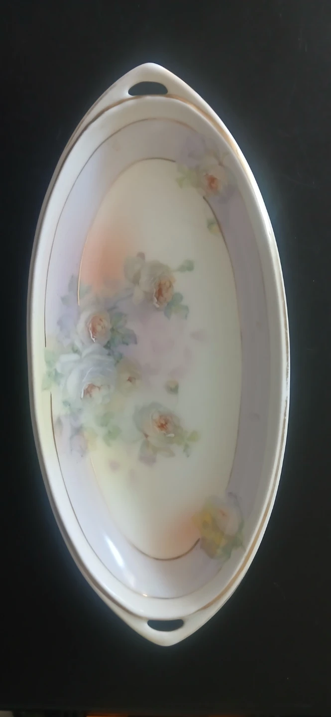 Royal Rudolstadt Hand Painted Floral Oval Dish 🌱 - photo 5