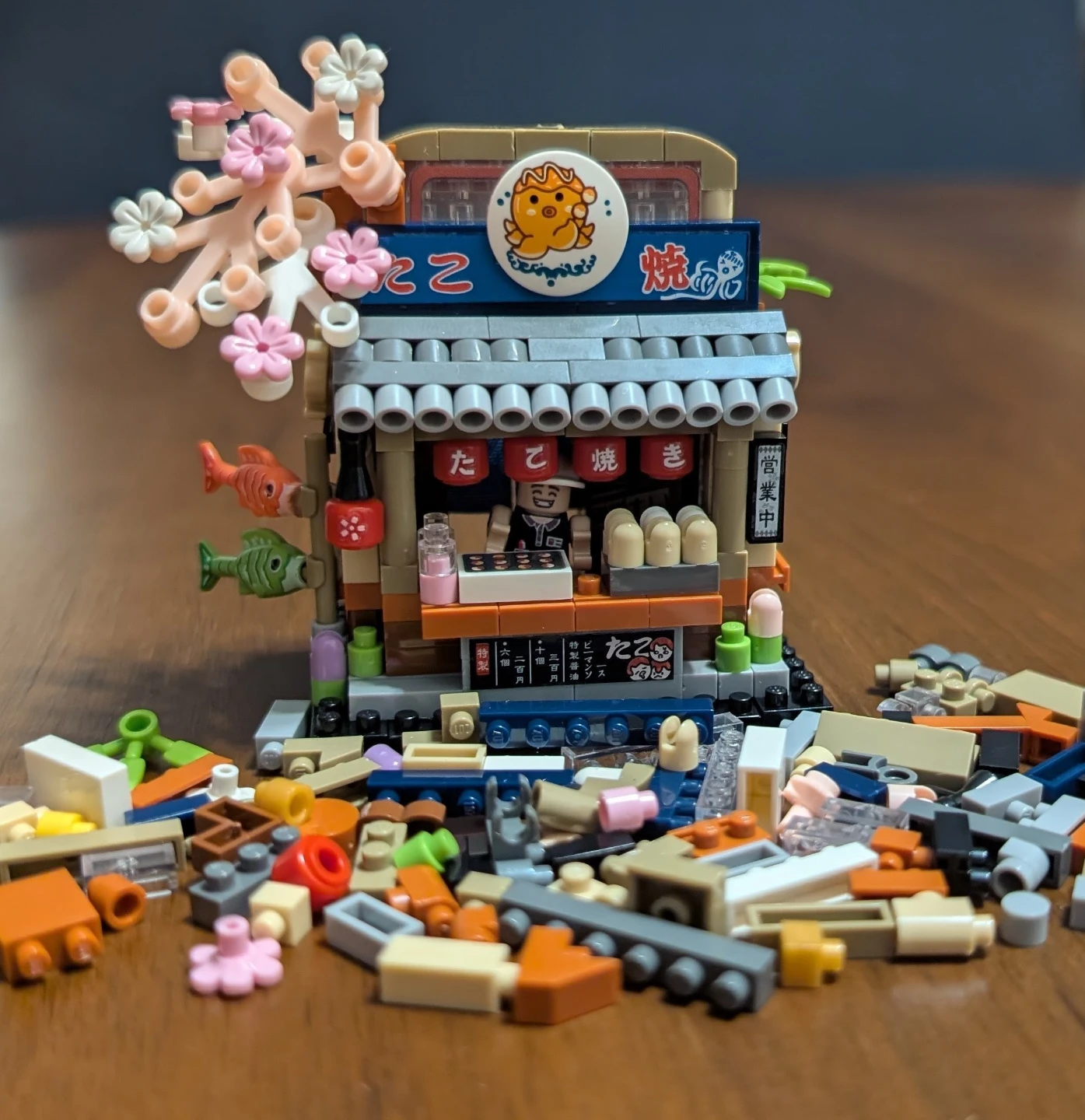 [Assembled] Micro Block Building Toy - Japanese takoyaki store