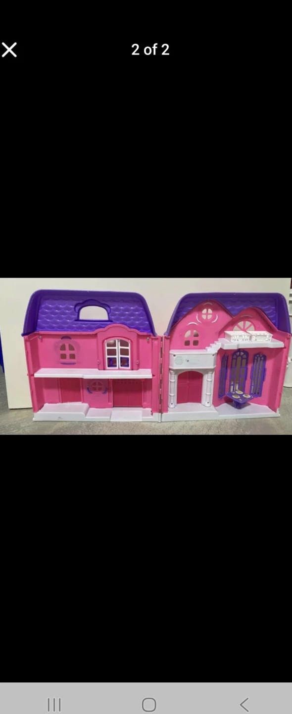 Pink and Purple Toy Dollhouse