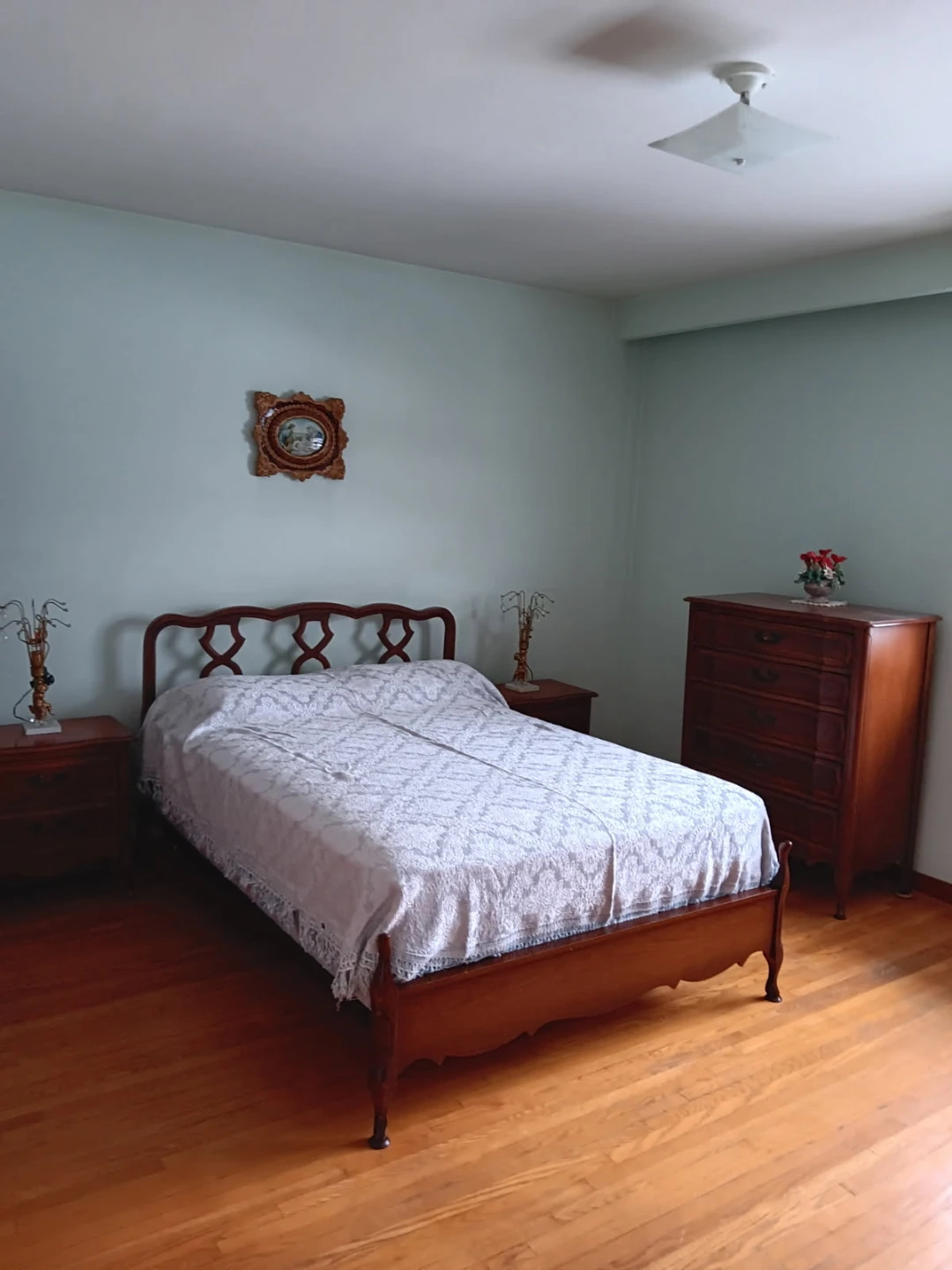 Wooden Bedroom Set - Bed Frame and Dresser
