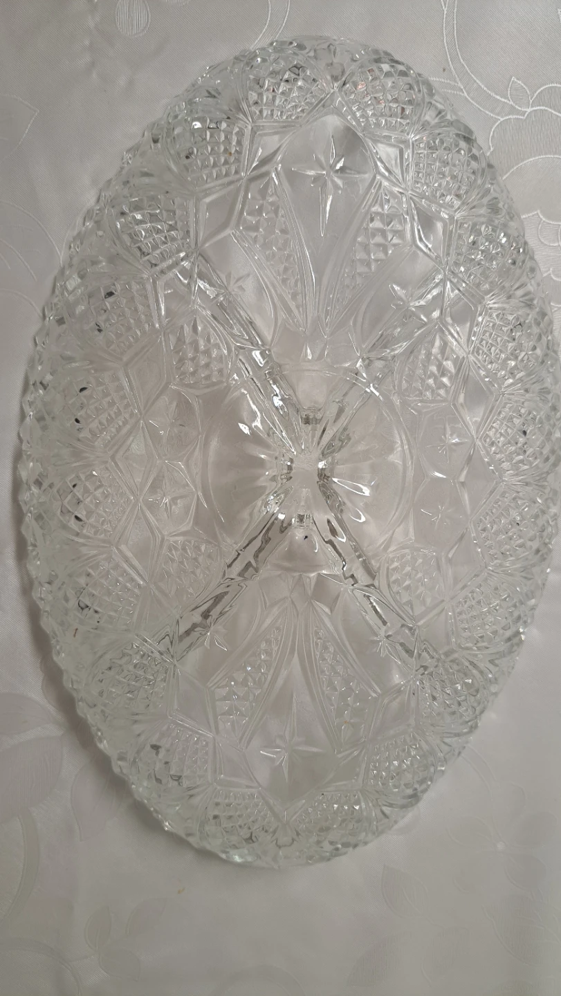 Clear Glass Divided Serving Platter - photo 2