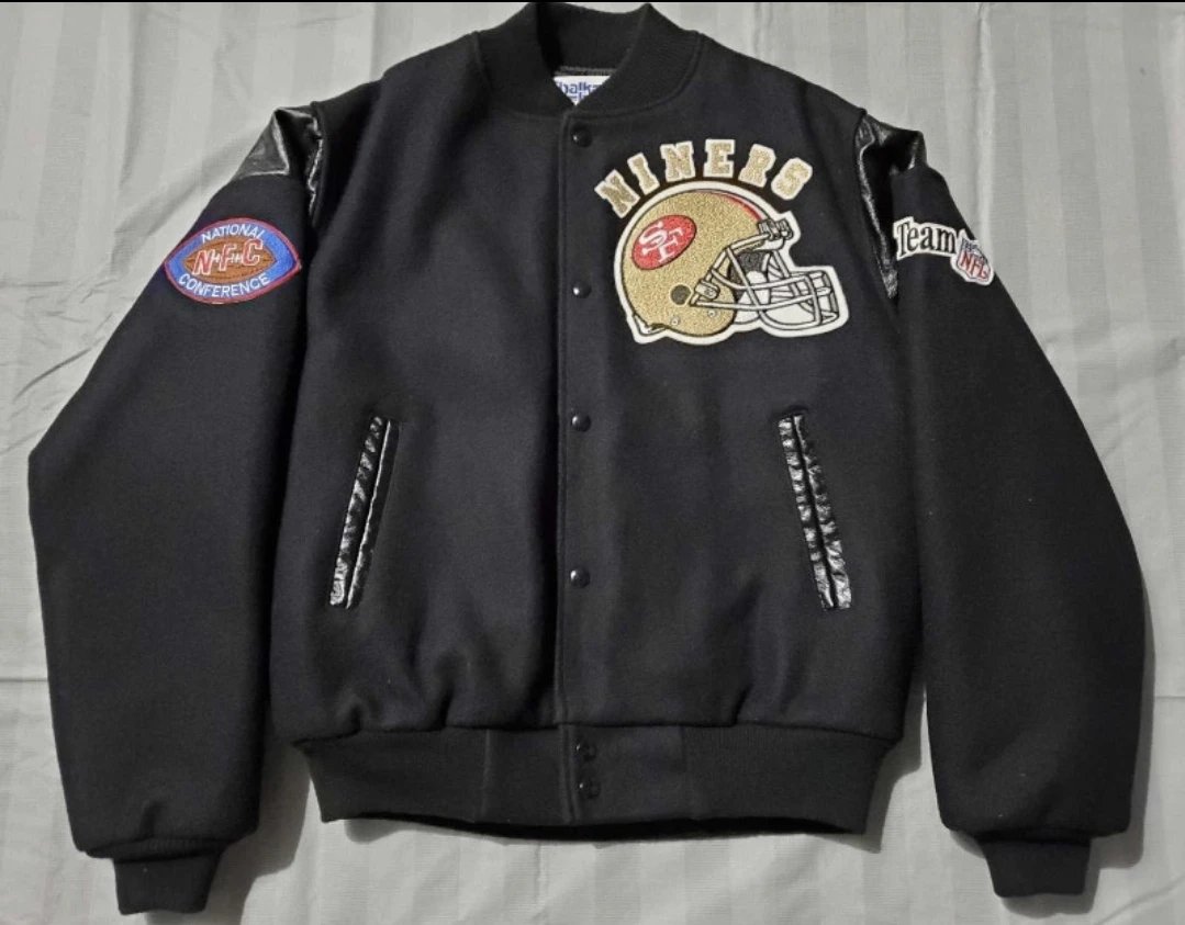 Vintage Chalk Line 49ers varsity sz MED made USA - photo 2
