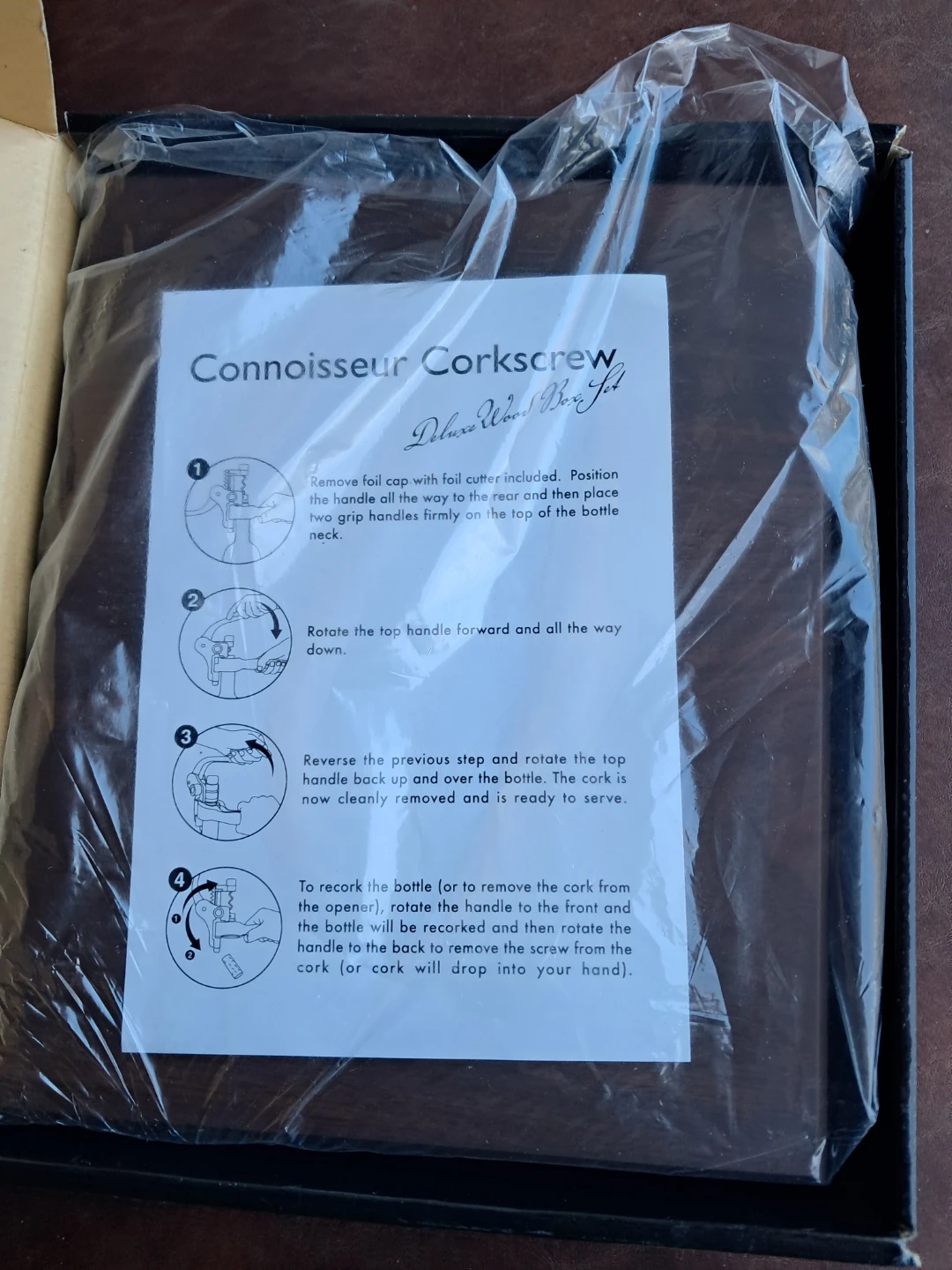 Connoisseur Deluxe Wood Box Set Corkscrew - photo 4