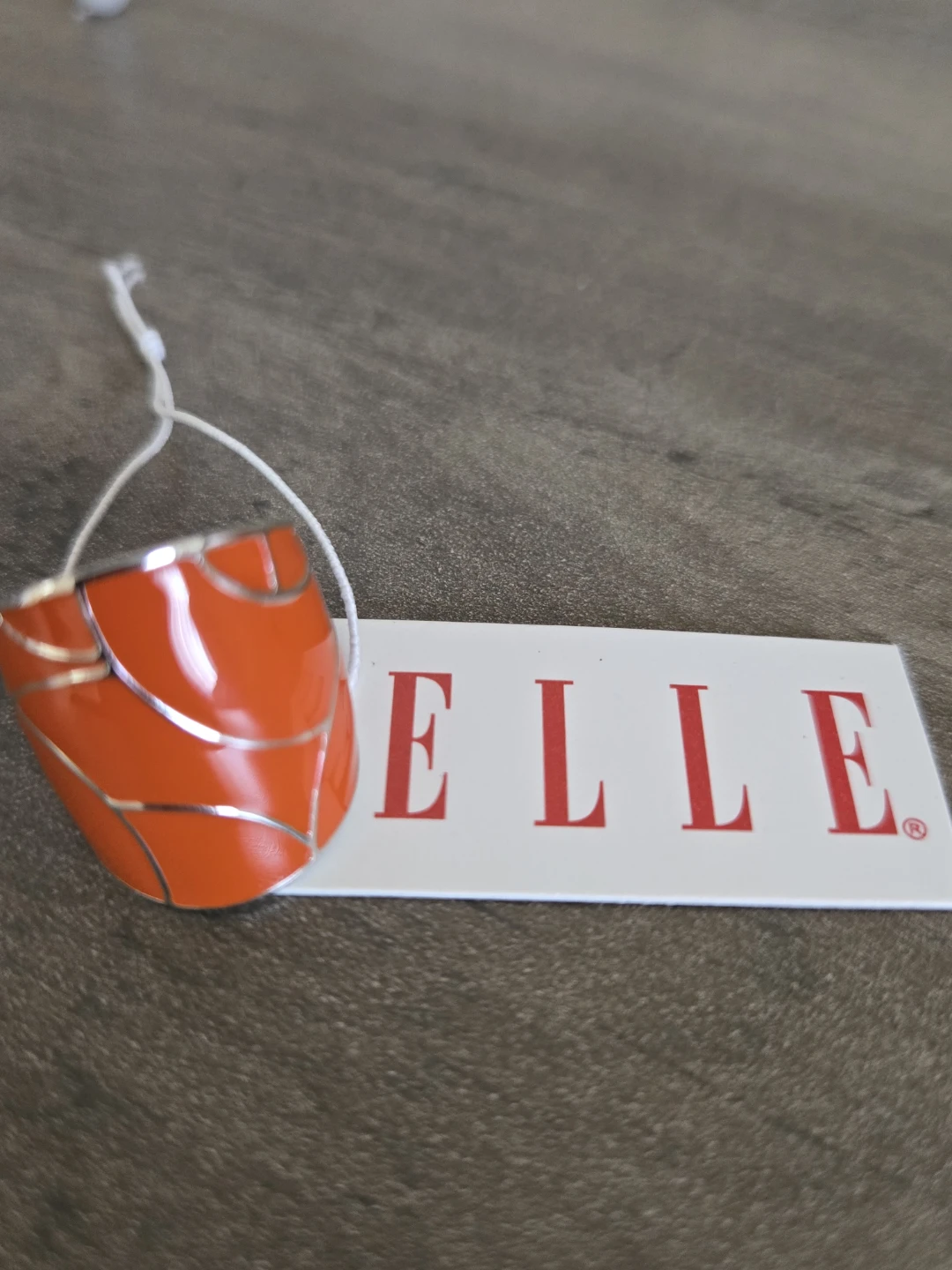 ELLE Orange and Silver Ring