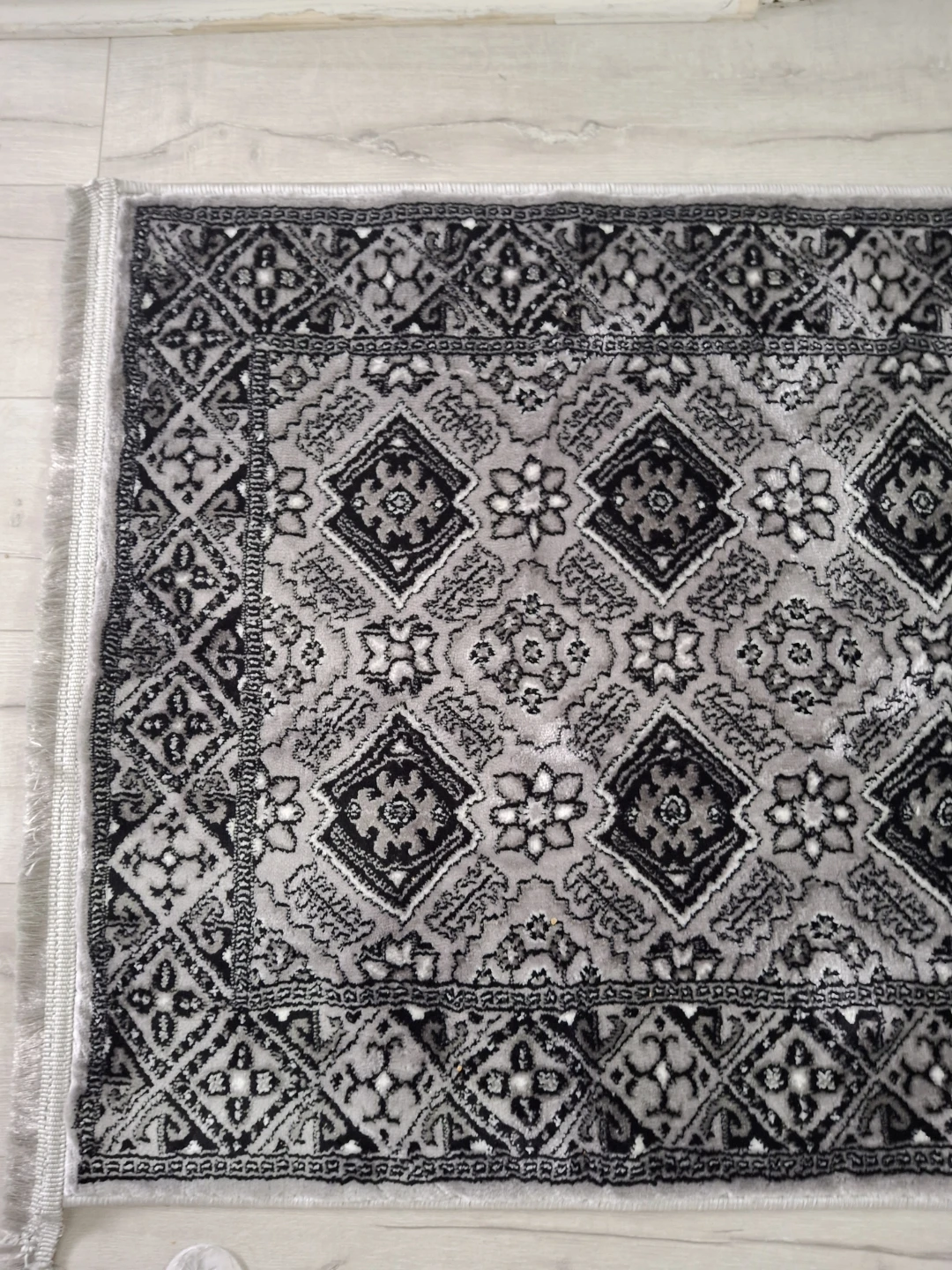 Mir Carpets Runner Rug - Grey/Black - 2.8'x10' - photo 3