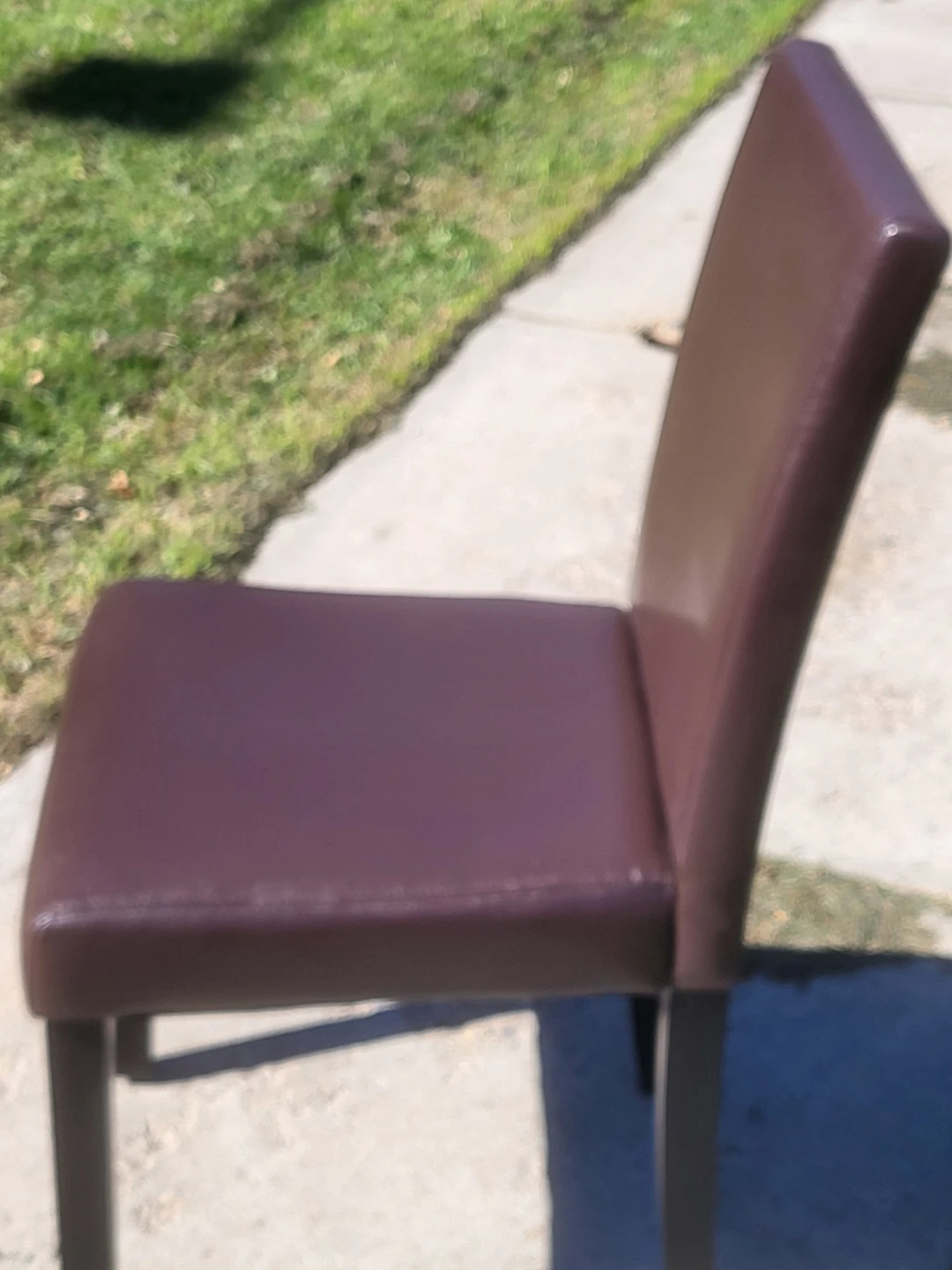 Brown Faux Leather Dining Chair x4 - photo 2