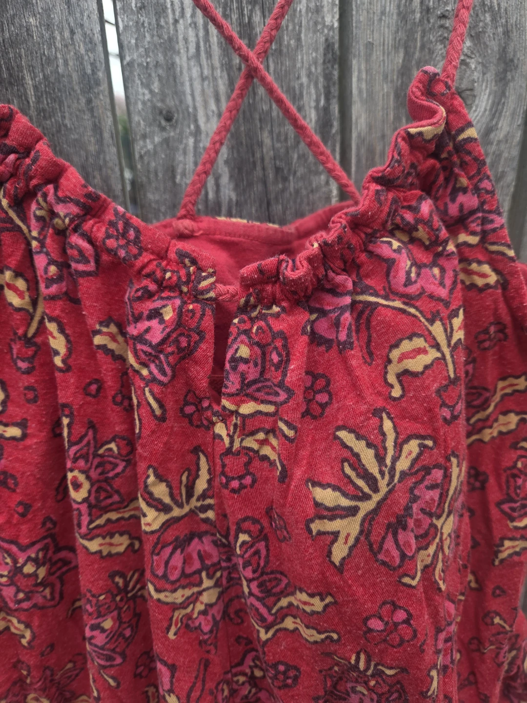 American Eagle Outfitters Red Floral Tank Top M/M - photo 2