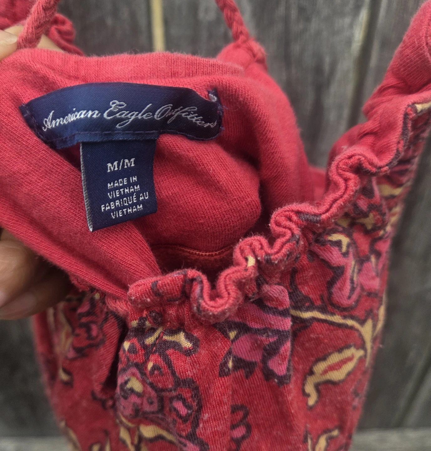 American Eagle Outfitters Red Floral Tank Top M/M - photo 4