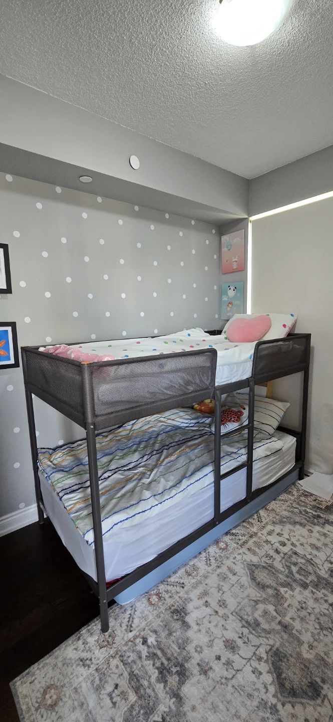 IKEA Metal Bunk Bed - Excellent Condition - gray.