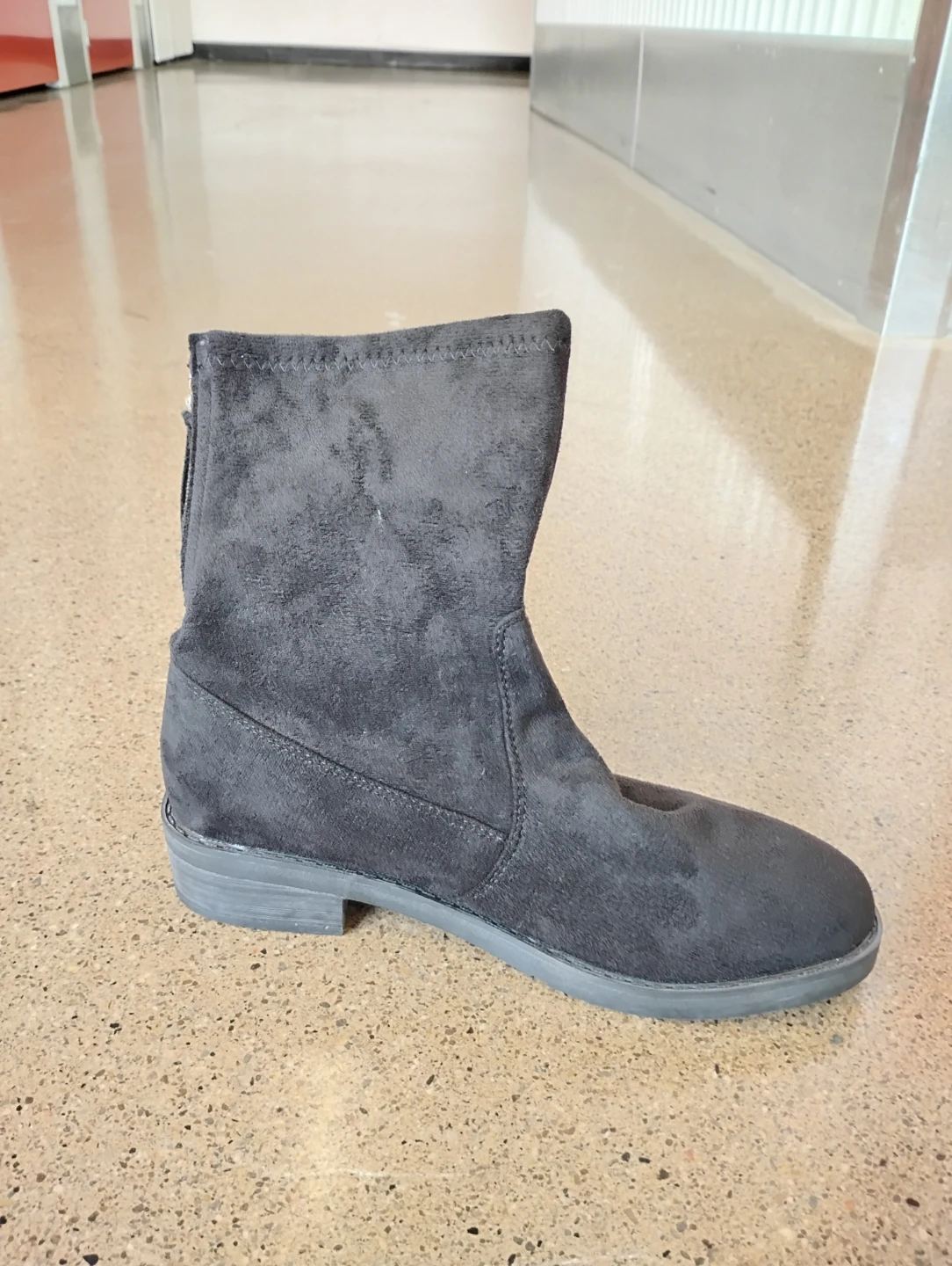 Black Suede Ankle Boots - photo 5