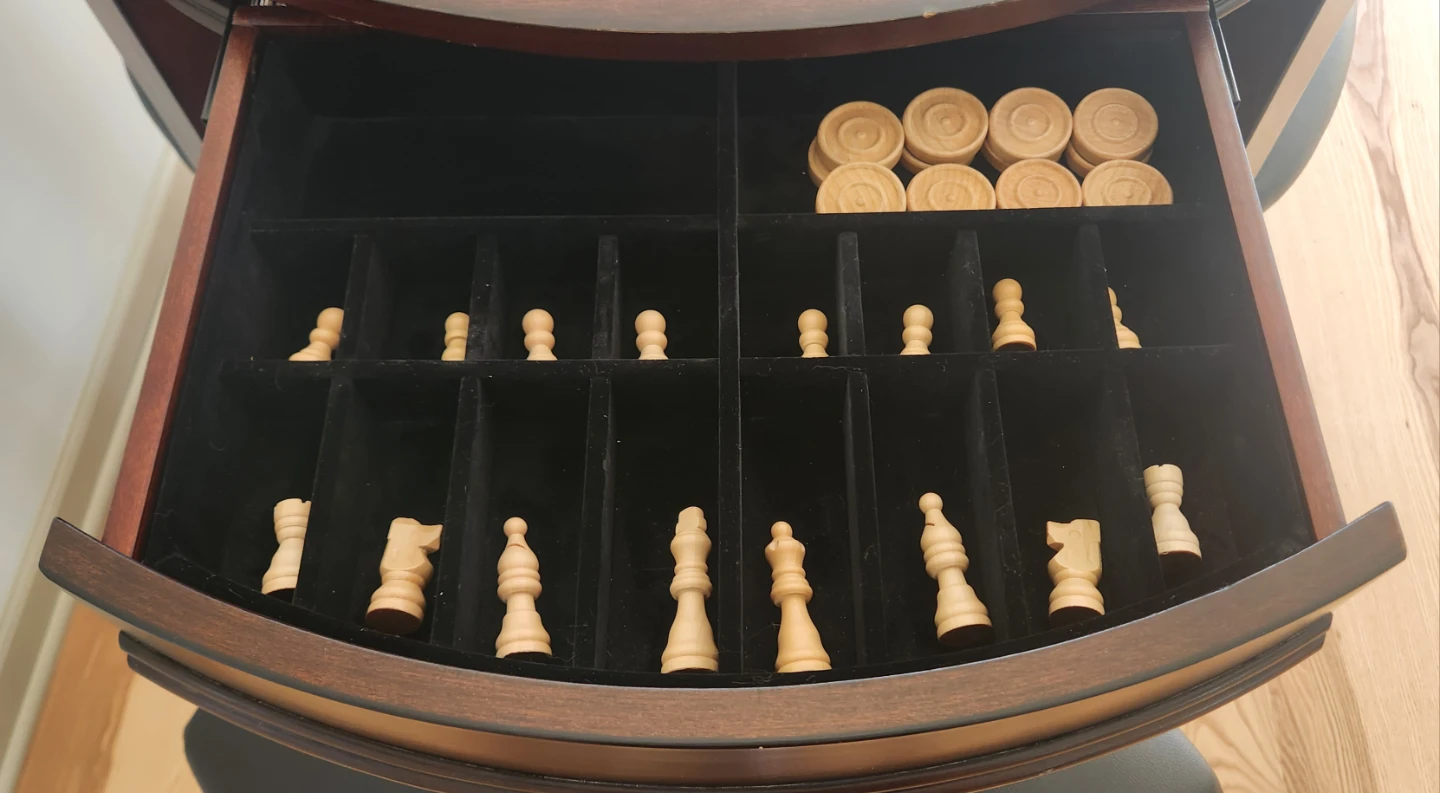 5 Piece Game Top Dining Set with Chess Set - photo 3