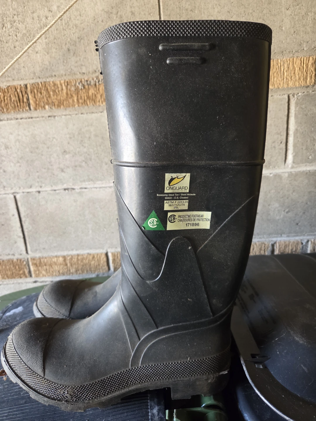 Onguard Industries Black Steel Toe Work Boots Size 11