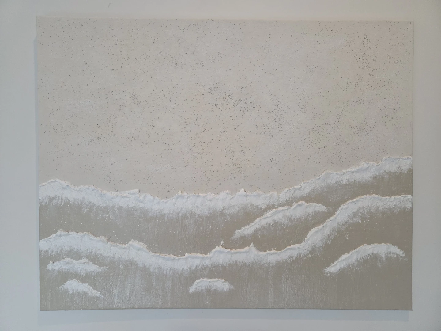 Textured Abstract Wave Wall Original Art 3 ft by 2.3 ft
