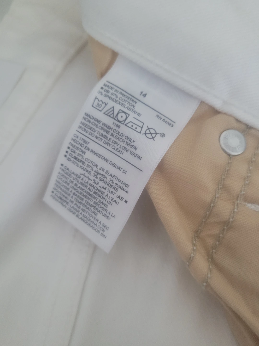 Old Navy Power Straight High Rise White Jeans Size 14 - photo 4