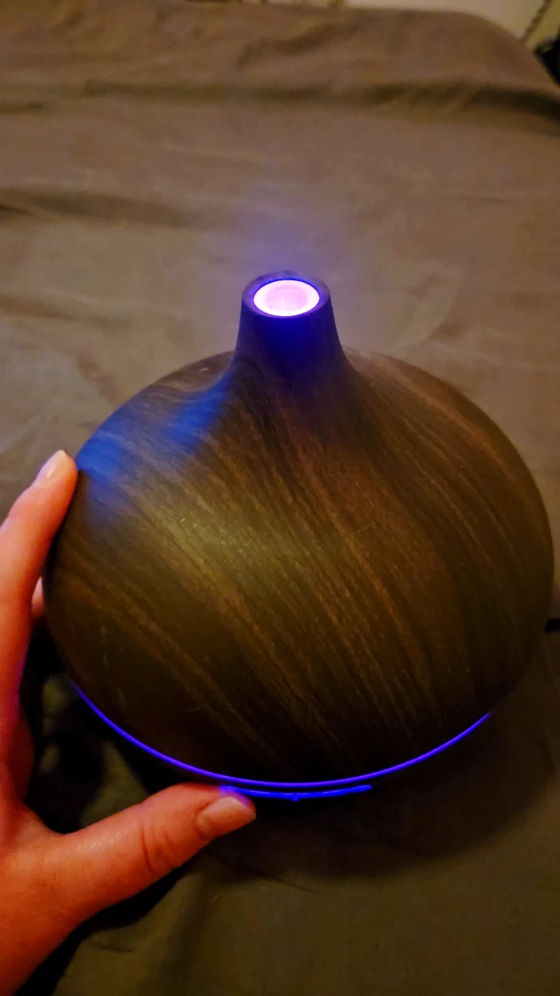 Wood Grain Aroma Diffuser with LED Lights - photo 2