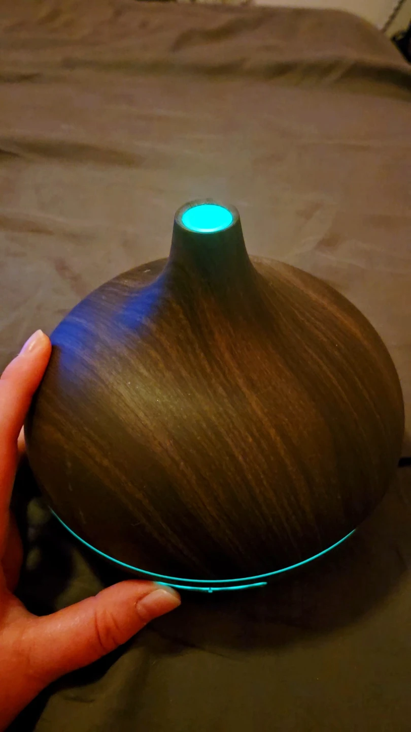 Wood Grain Aroma Diffuser with LED Lights - photo 4