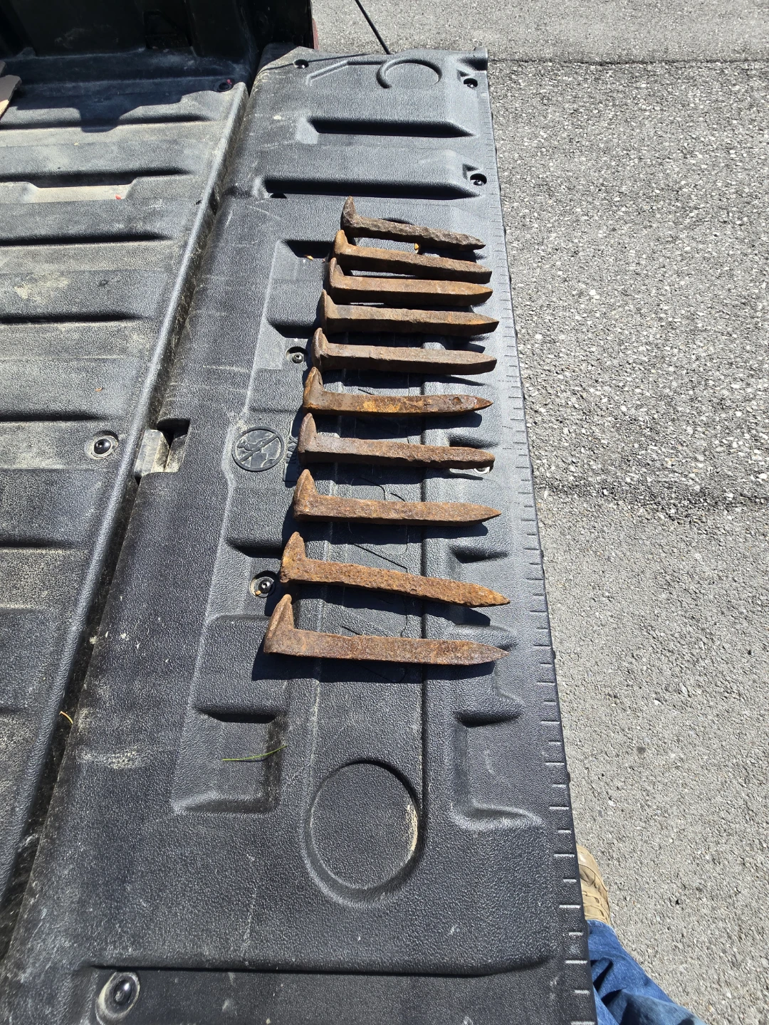 Lot of 10 Rusty Railroad Spikes