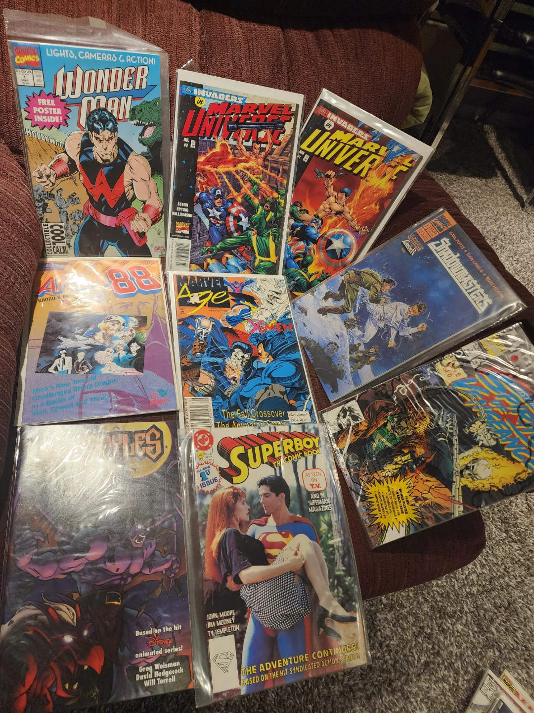 Collection of Marvel and DC Comics