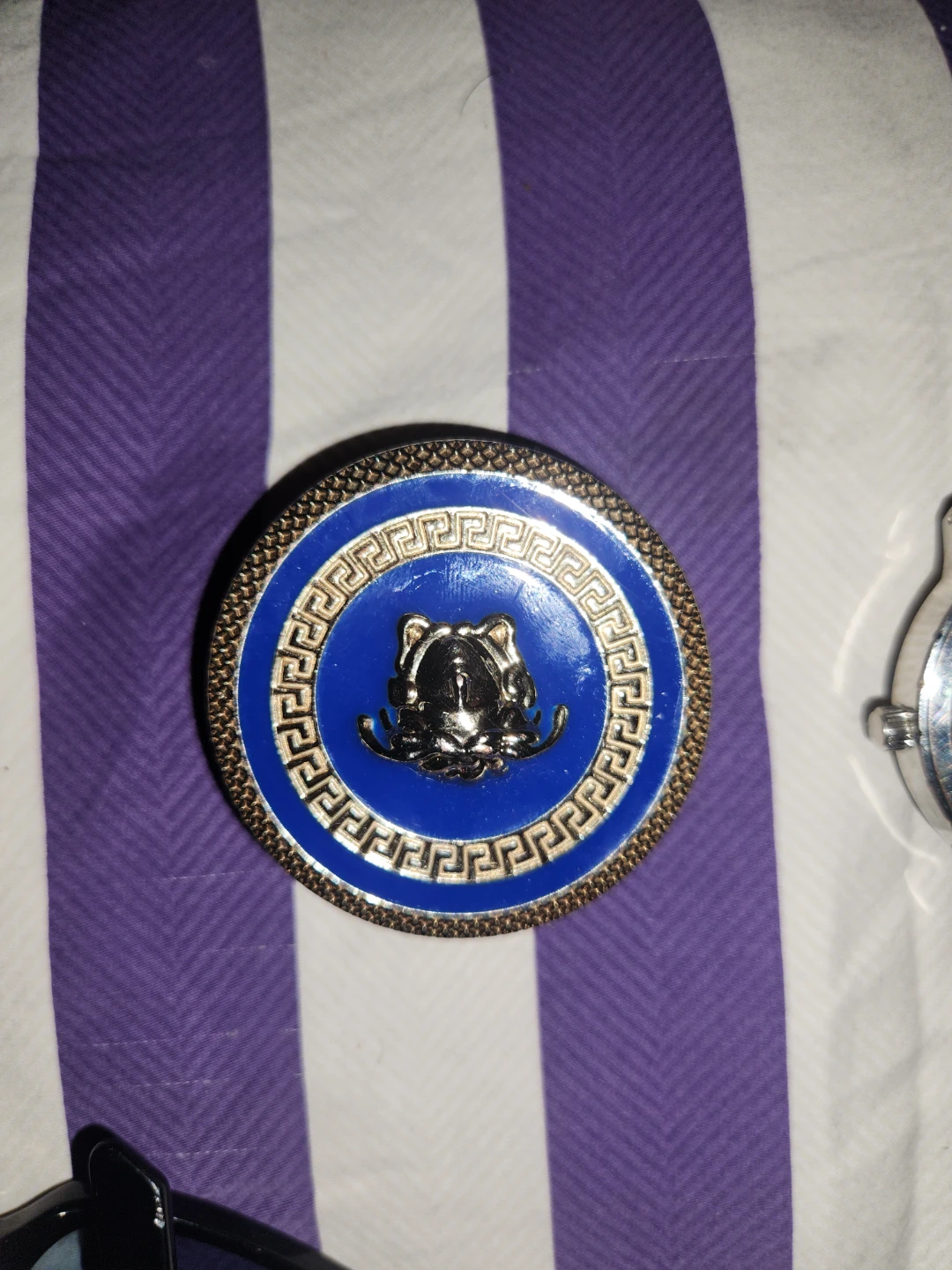 Versace Medusa Round Metal Buckle for belt