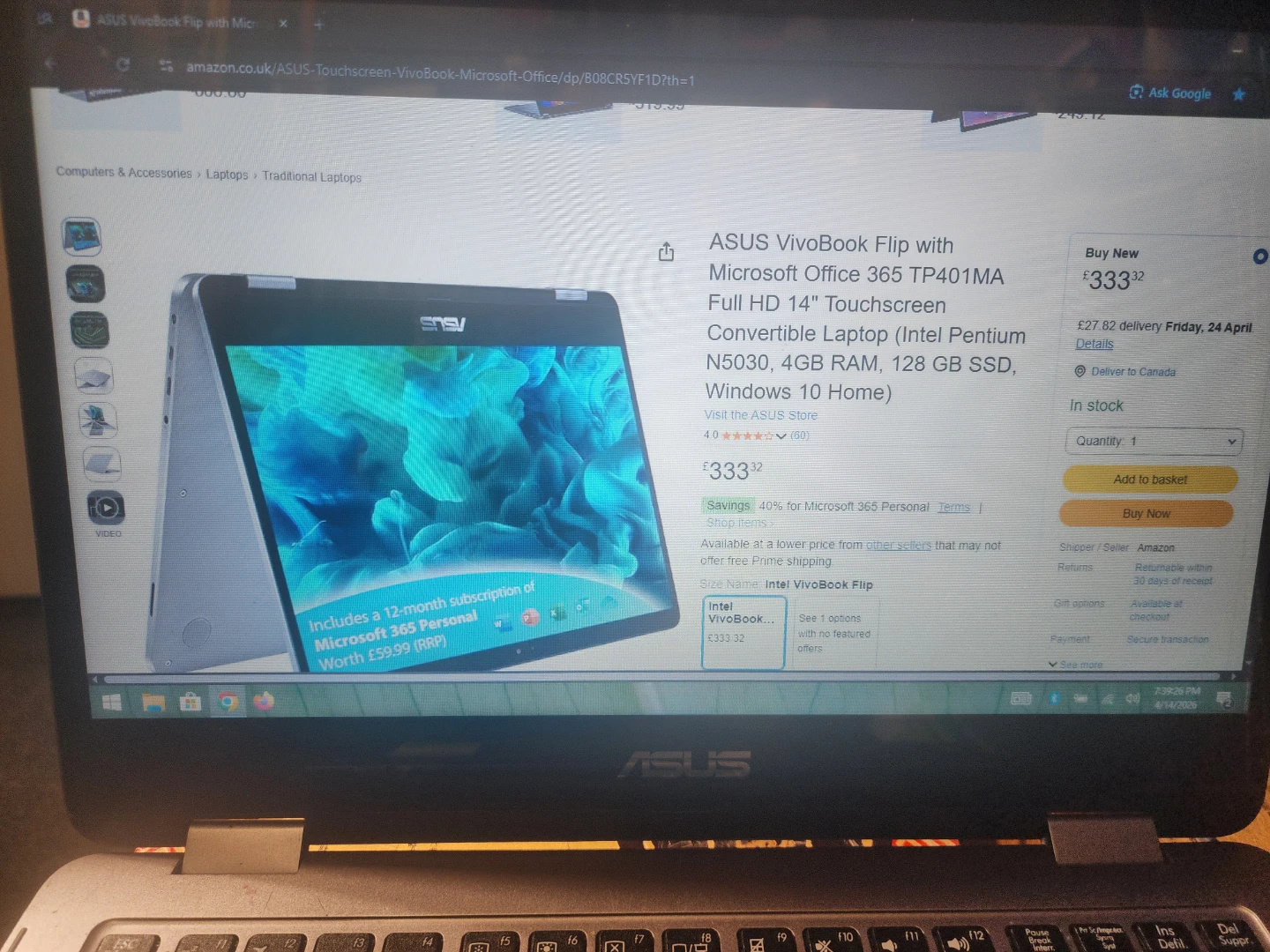 ASUS VivoBook Flip TP401MA 14" Touchscreen Laptop - photo 3